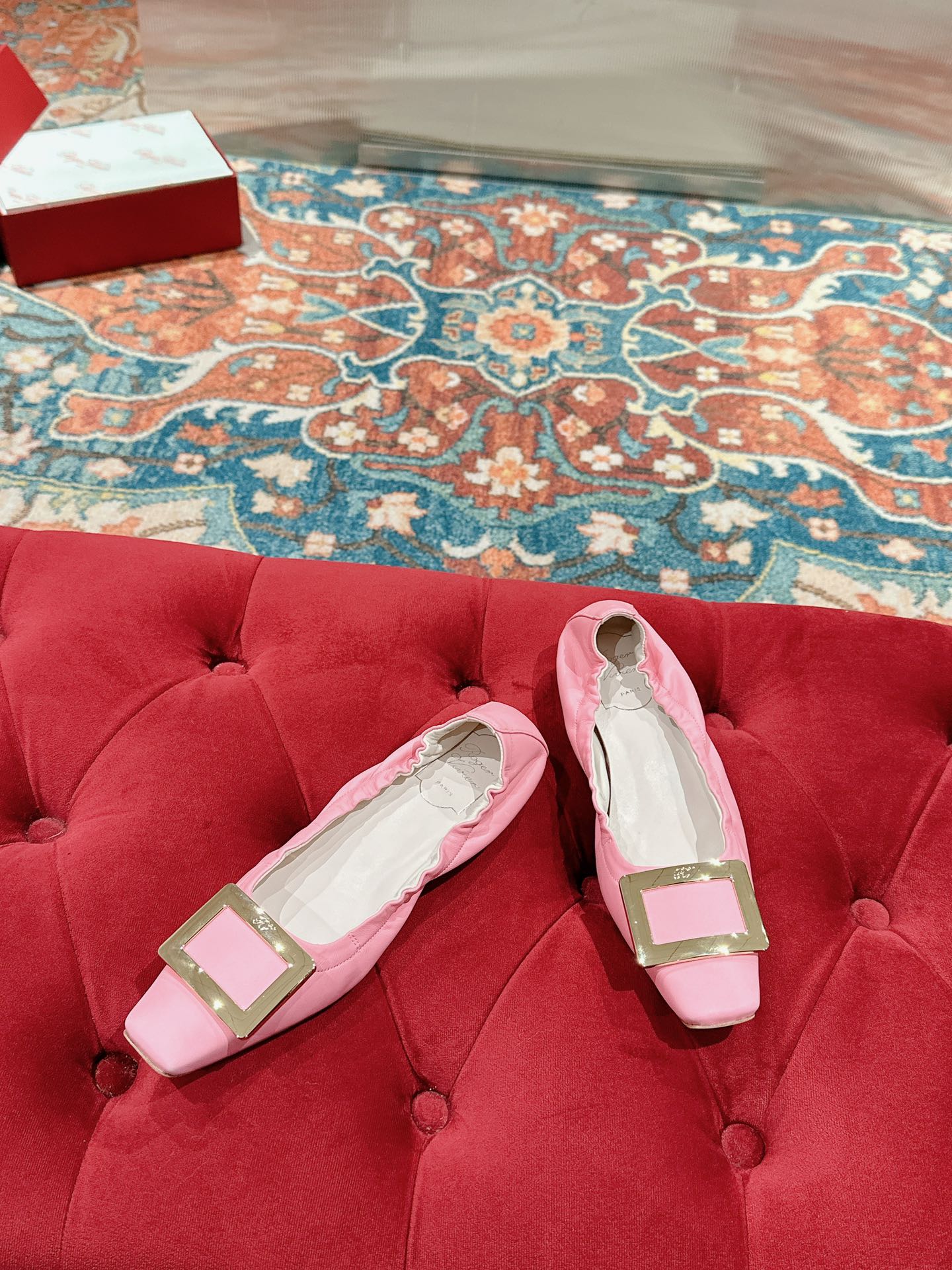 Viv Ballet Flats Pink Imported Lambskin 247129