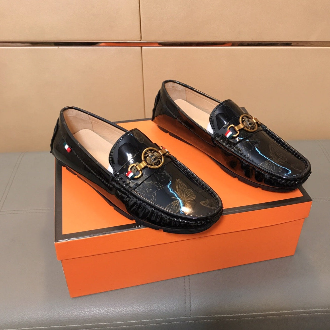 GG Men's Loafer Black Patent Leather 532815