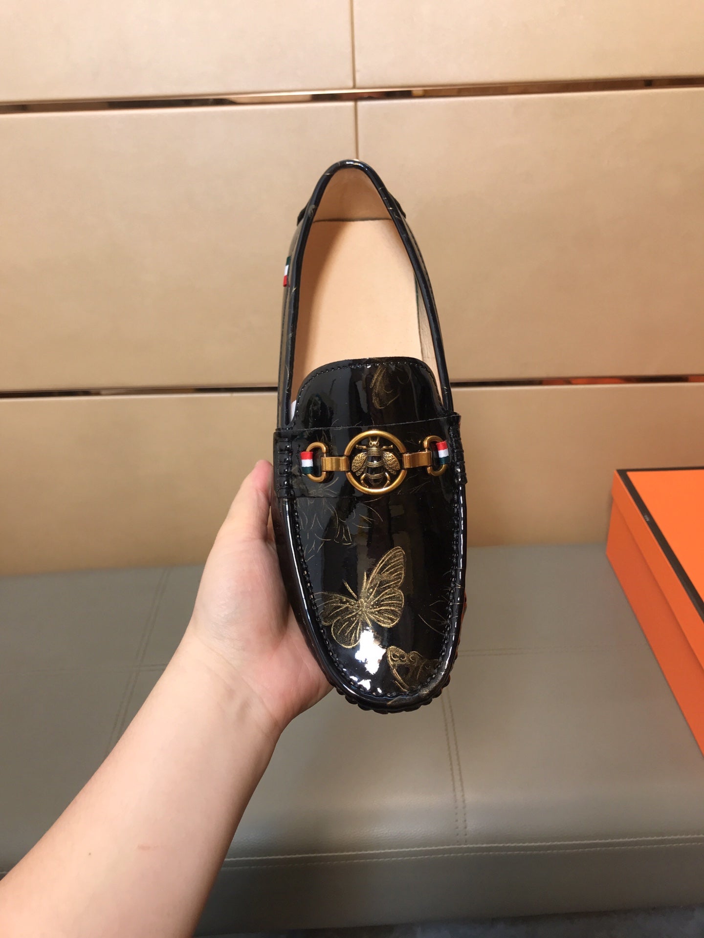 GG Men's Loafer Black Patent Leather 532815