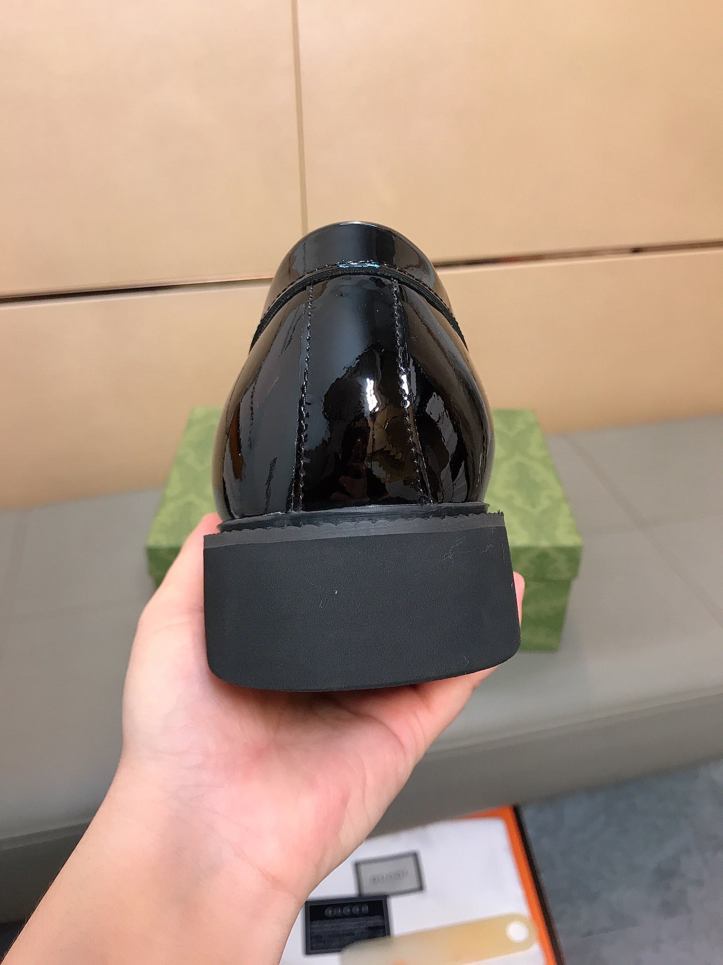 GG Men's Loafer Black Cowhide 529749