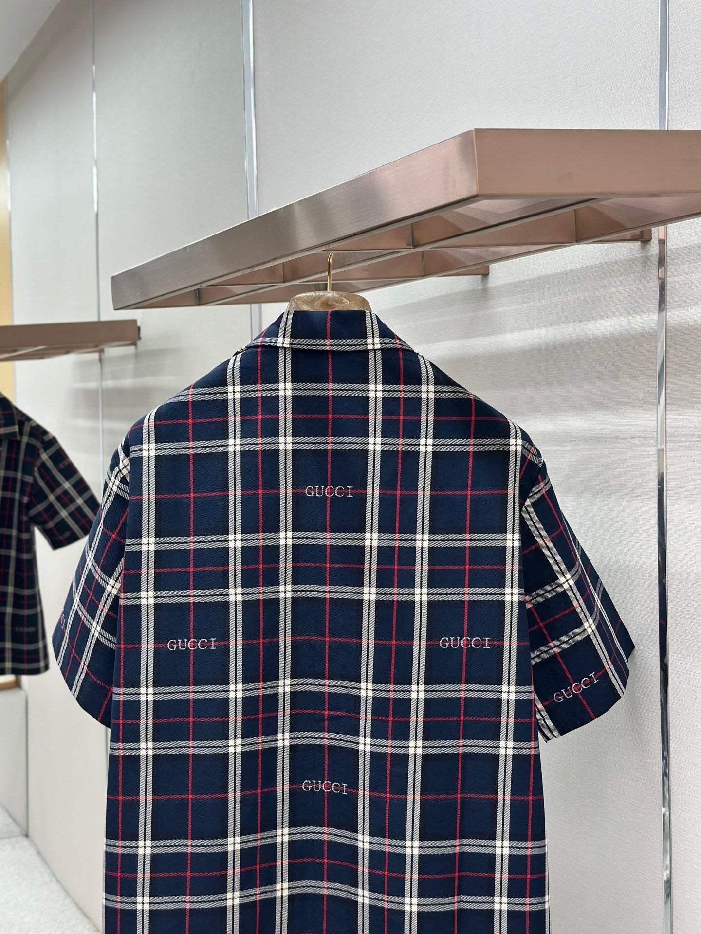 GC 2026 Men's Short-sleeved Shirt Navy Blue Red Cotton 699259