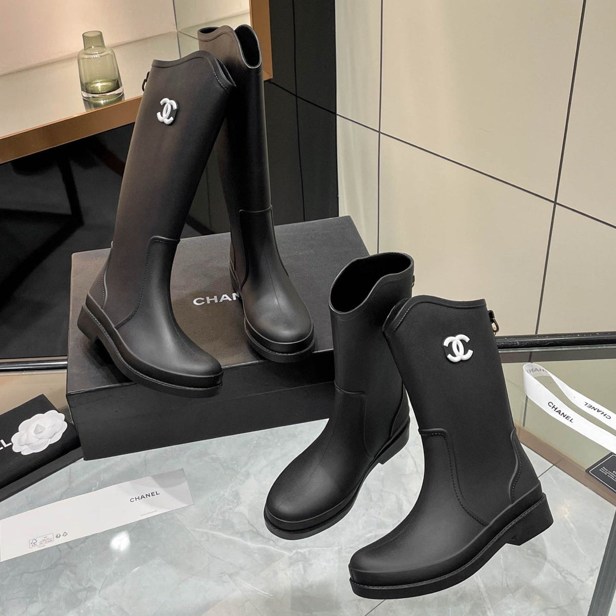 Chanel 2026 Caoutchouk CC Boots Rubber 191176