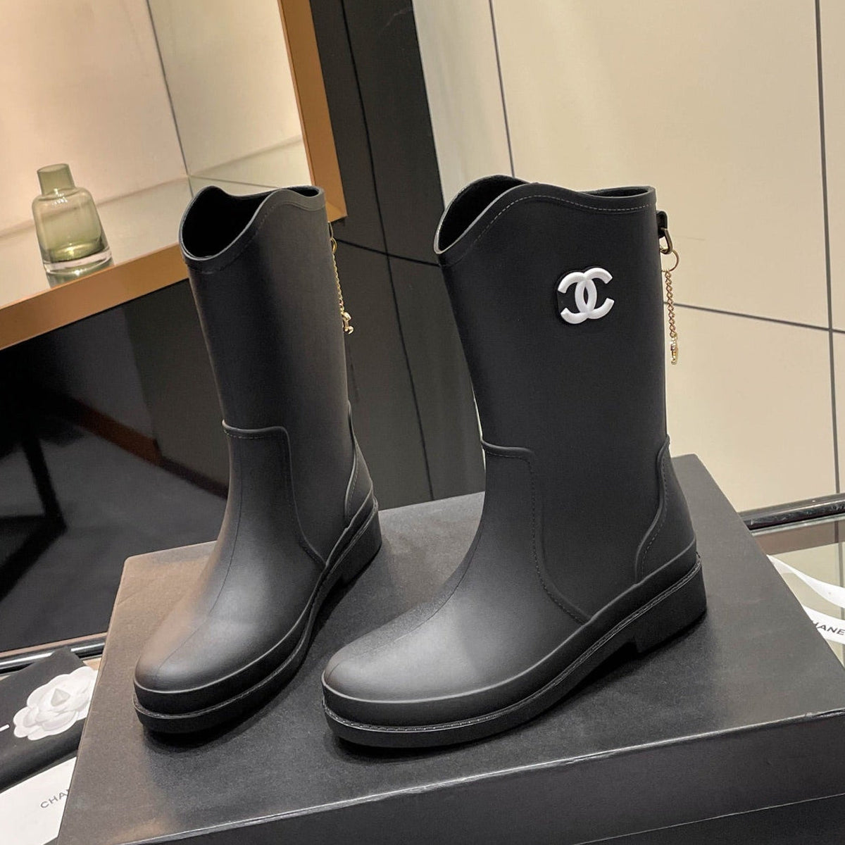 Chanel 2026 Caoutchouk CC Boots Rubber 191176