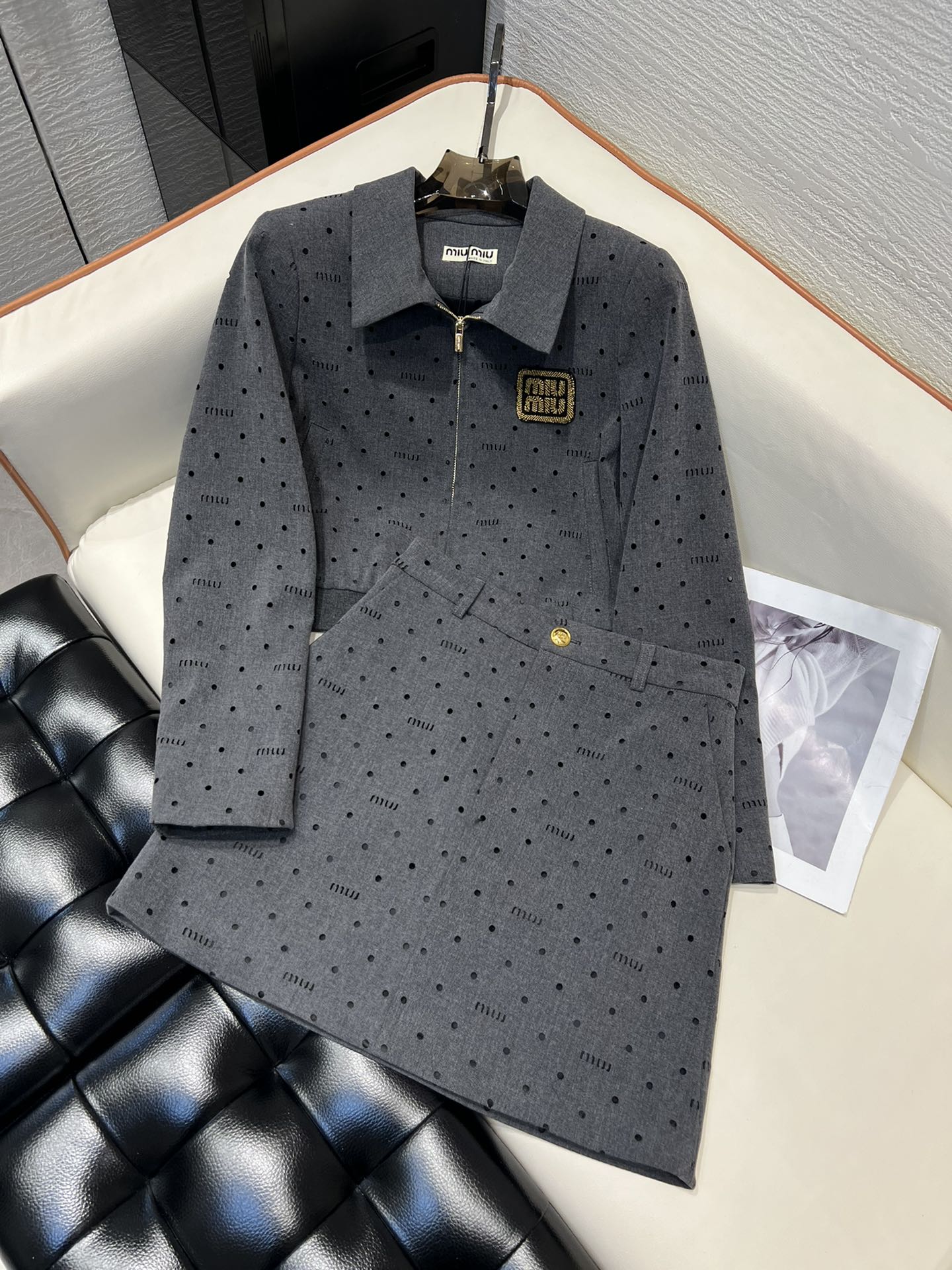 Miu Miu 25 Set Gray Polyester