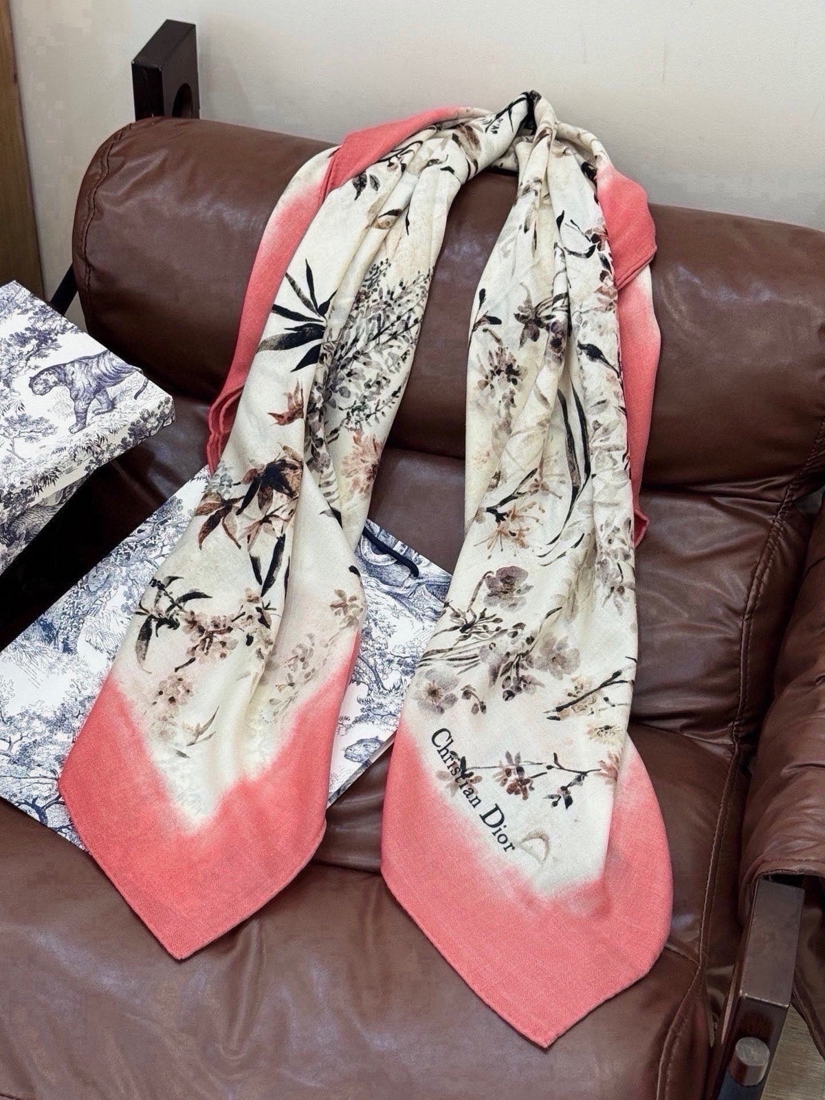 Dior 2026 Millefiori Scarf 140cm Colorful Silk And Cashmere 214960