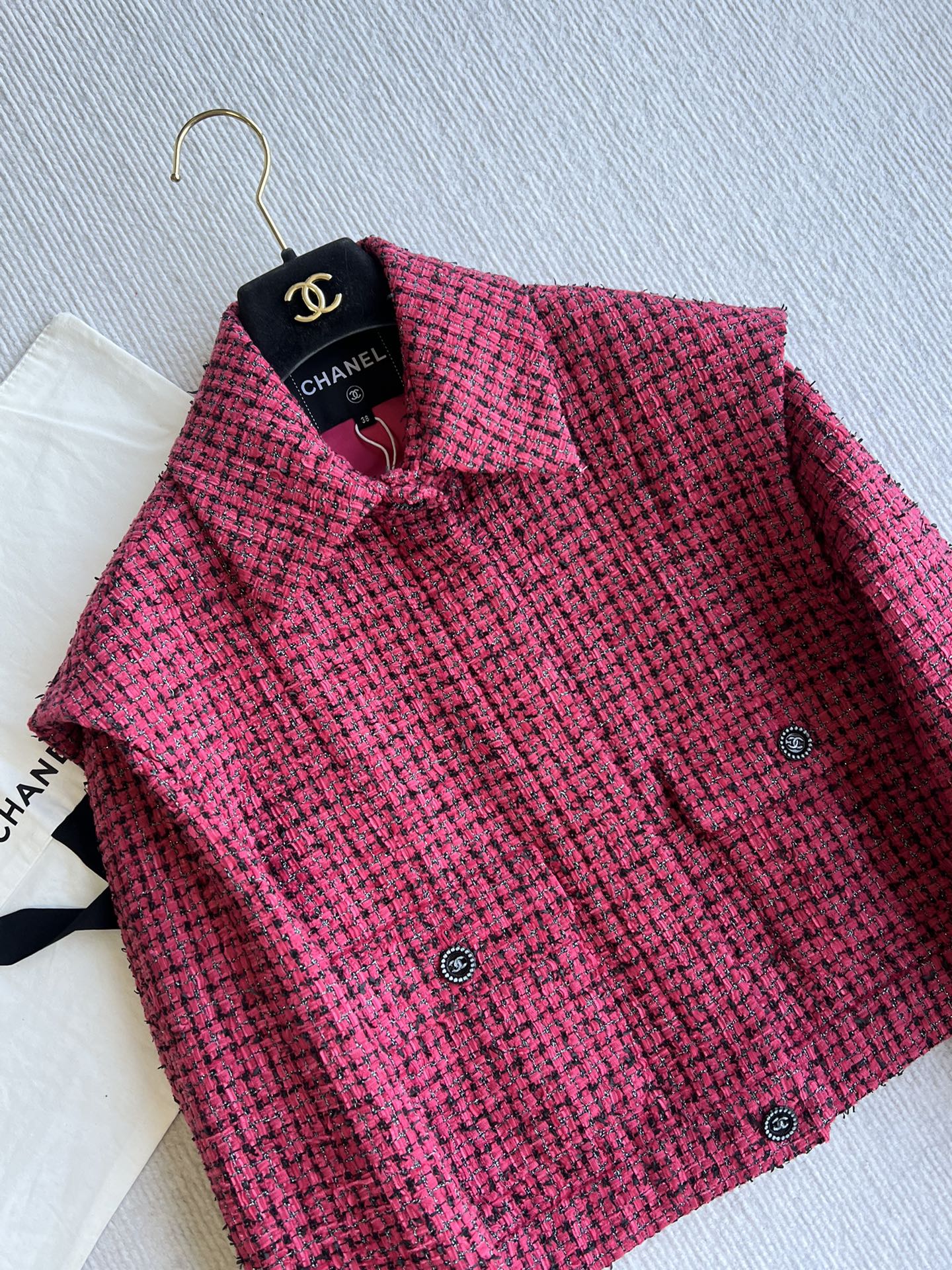 CC 25 Double Pocket Jacket Pink Cotton Polyamide 219067