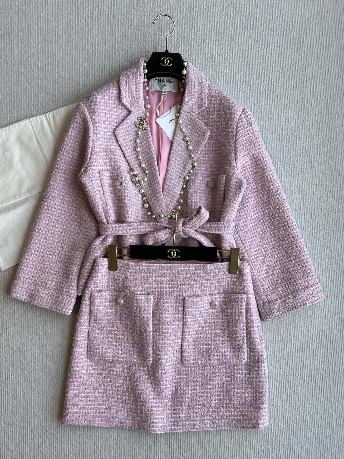 CC 25 Set Tweed Pink Cotton Polyamide