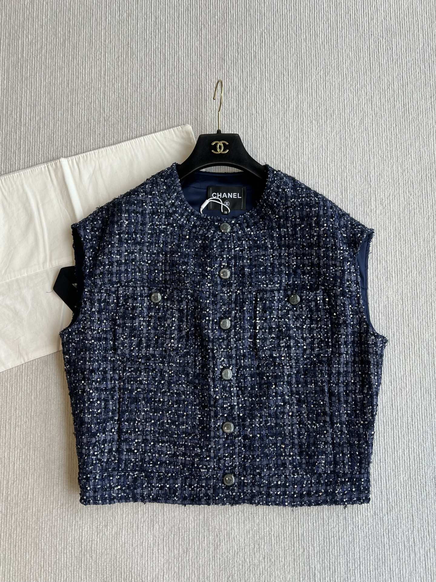 CC 25 Sleeveless Vest Yb Navy Blue Polyamide Cotton 237719