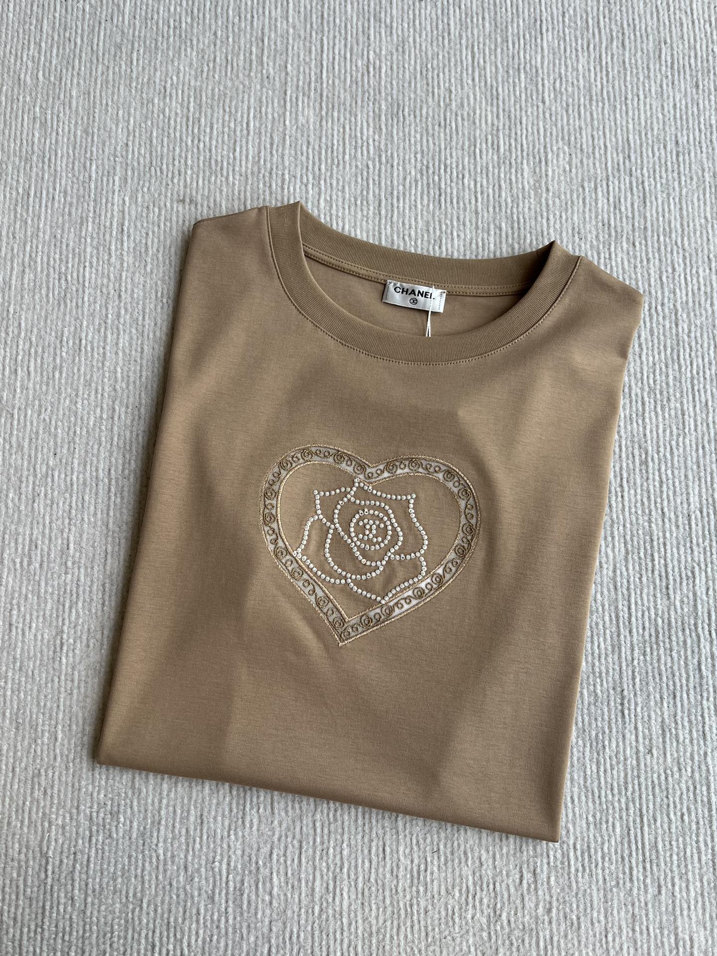 CC 25 Embroidered Beaded Short Sleeve Top Cotton