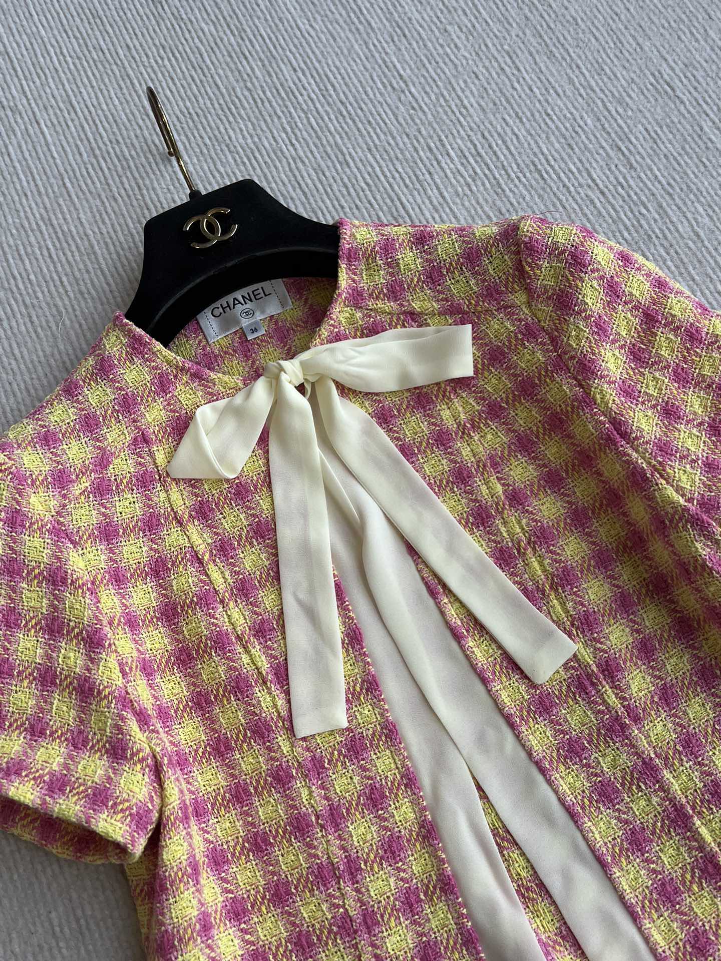 CC 25 Tweed Set Pink Yellow Cotton Polyester