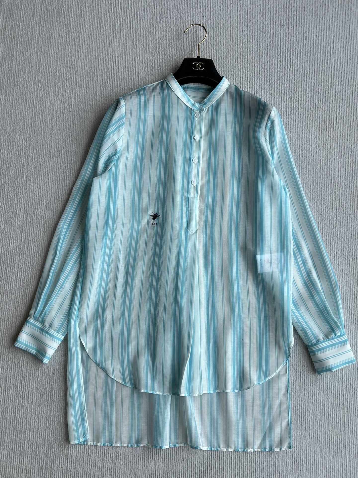 CD 25 Striped Shirt Blue Cotton