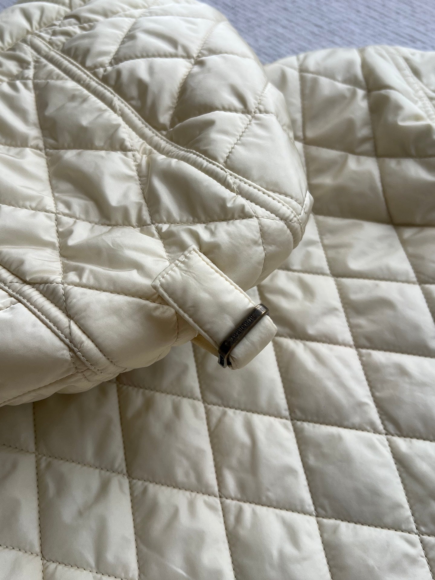 Bur 25 Quilted Jacket Ivory White Polyester 300086
