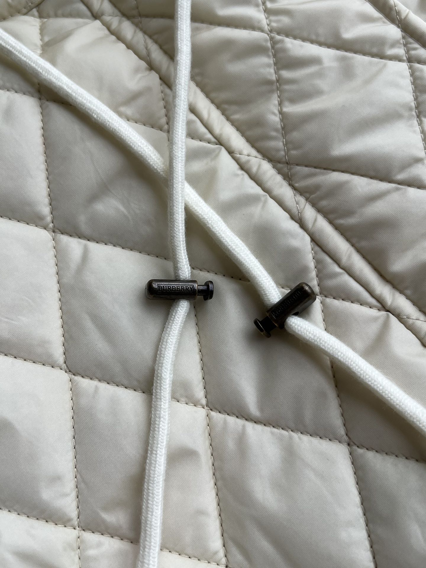 Bur 25 Quilted Jacket Ivory White Polyester 300086