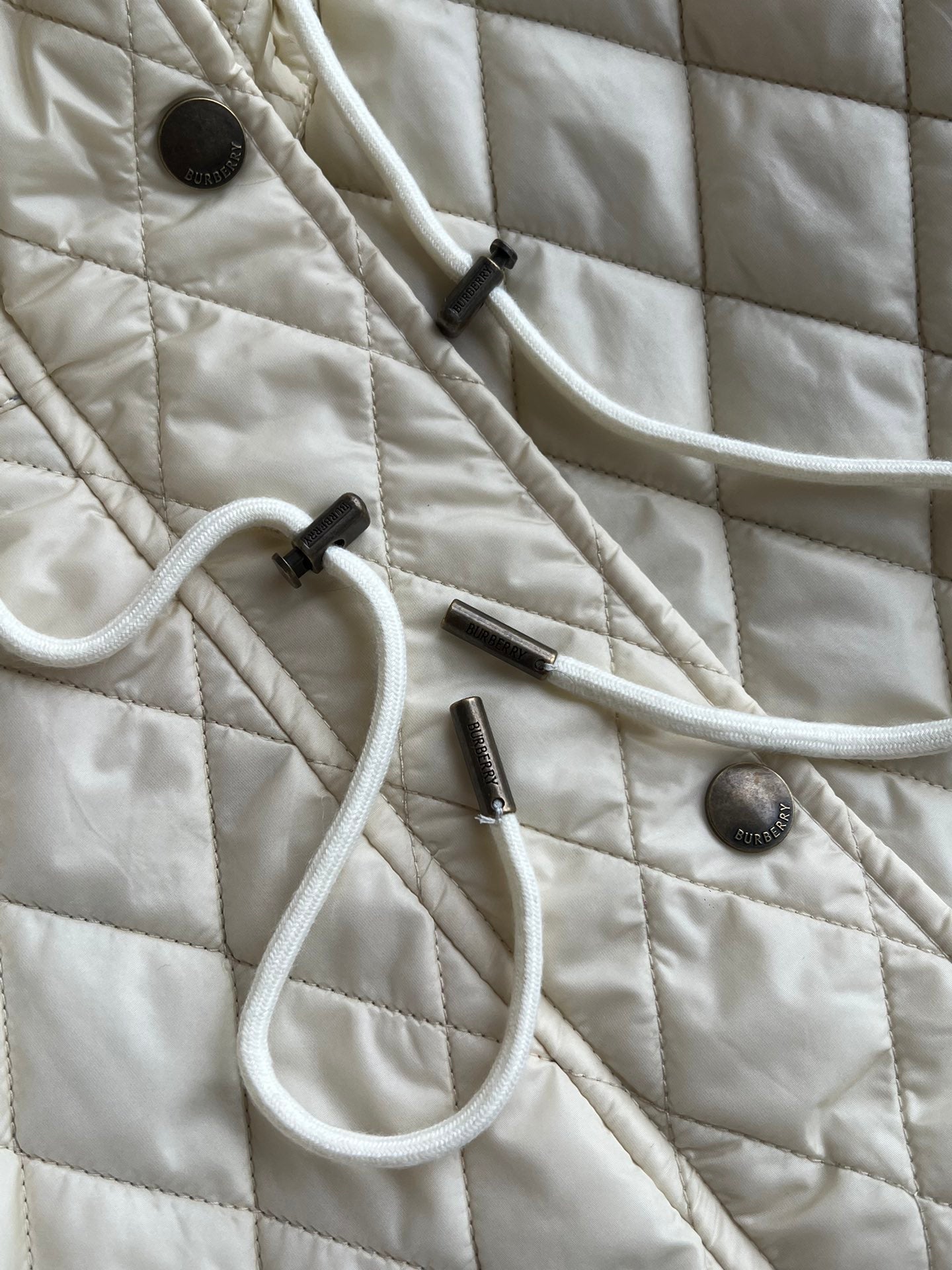 Bur 25 Quilted Jacket Ivory White Polyester 300086