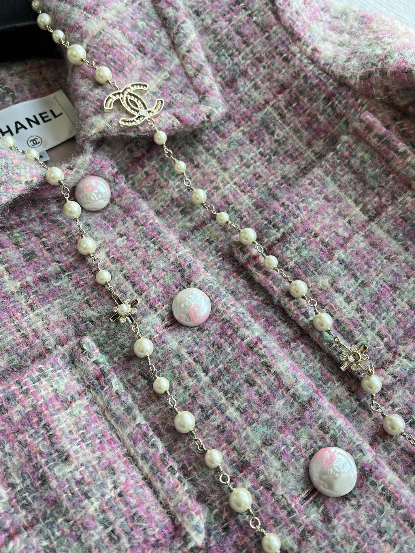 Chanel 25 Long Coat Pink Mohair Wool 318385