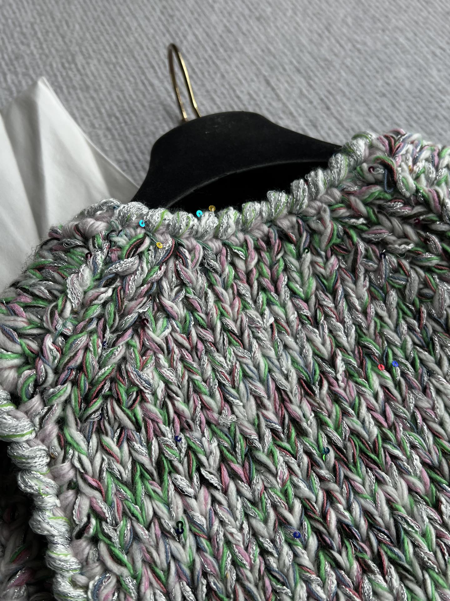 Chanel 2025 Vest Green Wool Cotton 318430