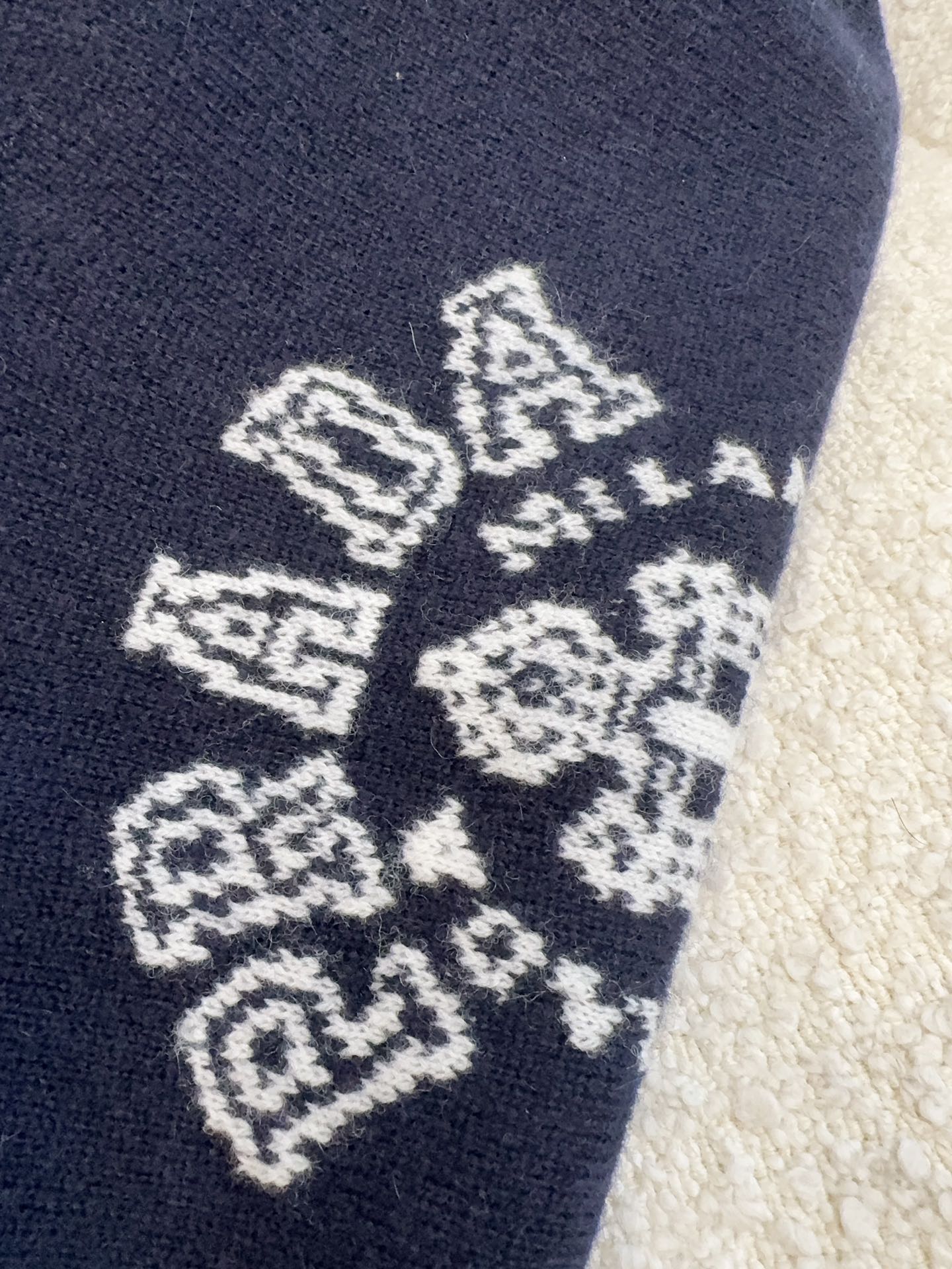 Prada Sweater Navy Blue Wool Cashmere