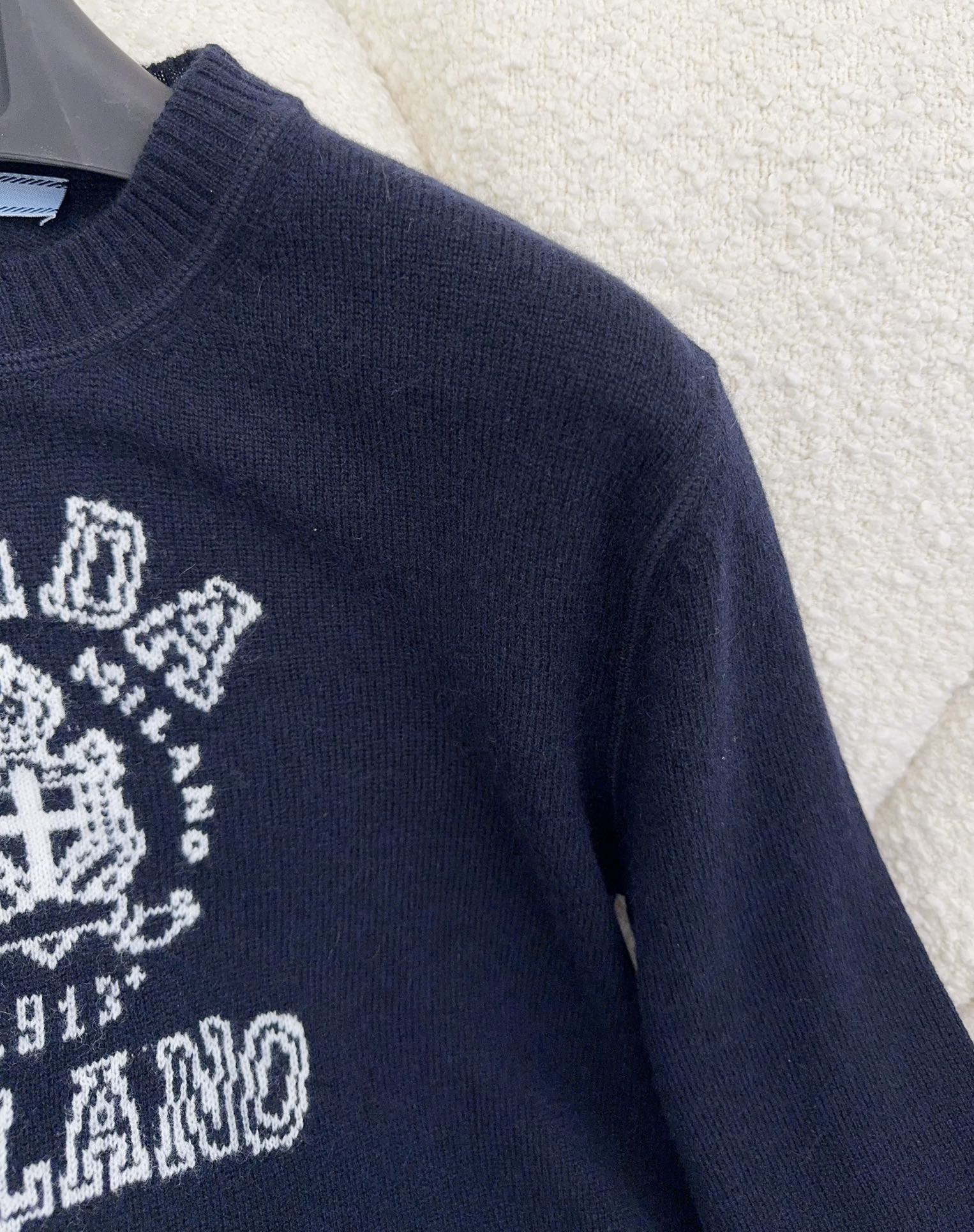 Prada Sweater Navy Blue Wool Cashmere