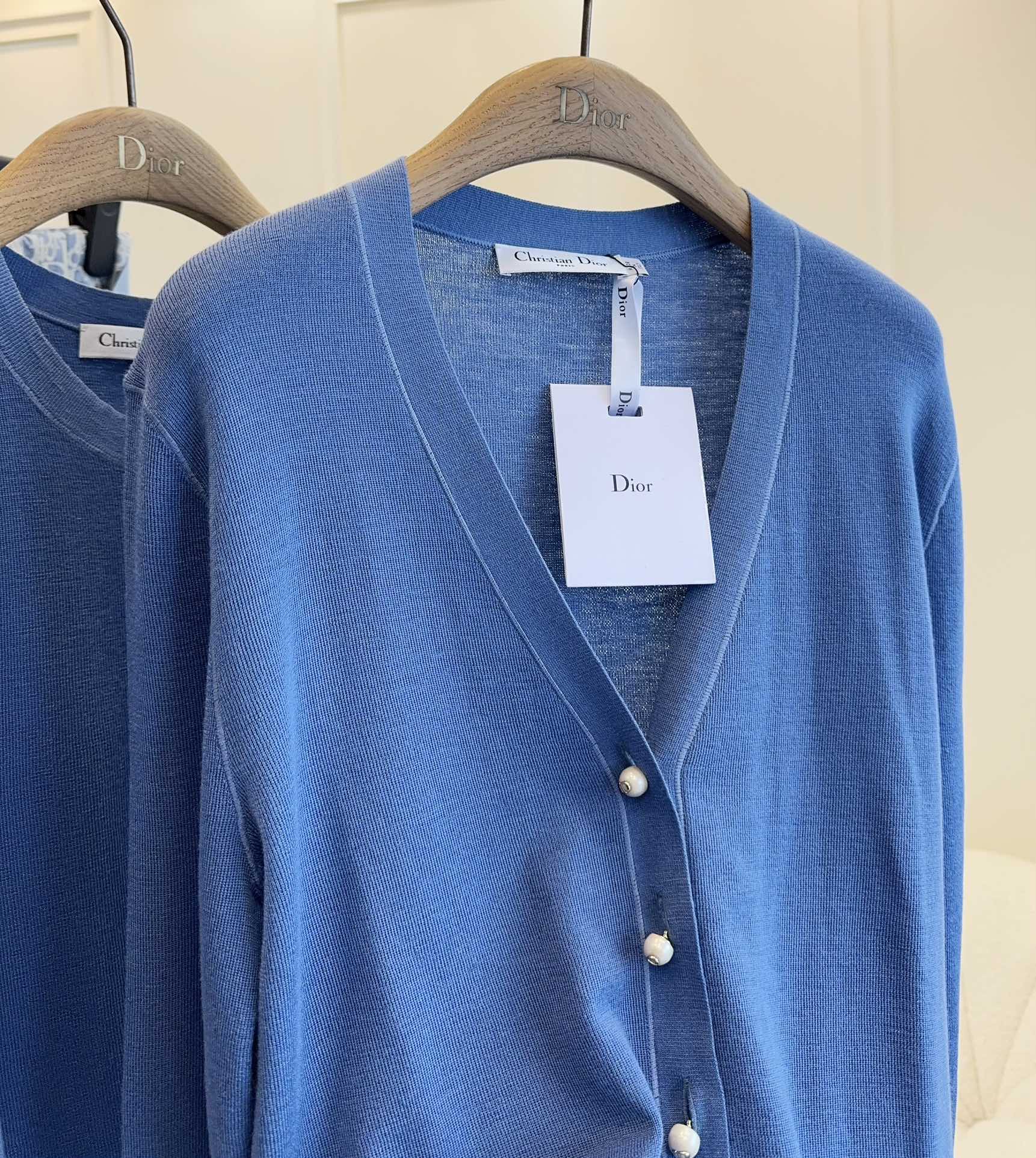 CD 25 Set Cardigan Vest Dark Blue Wool