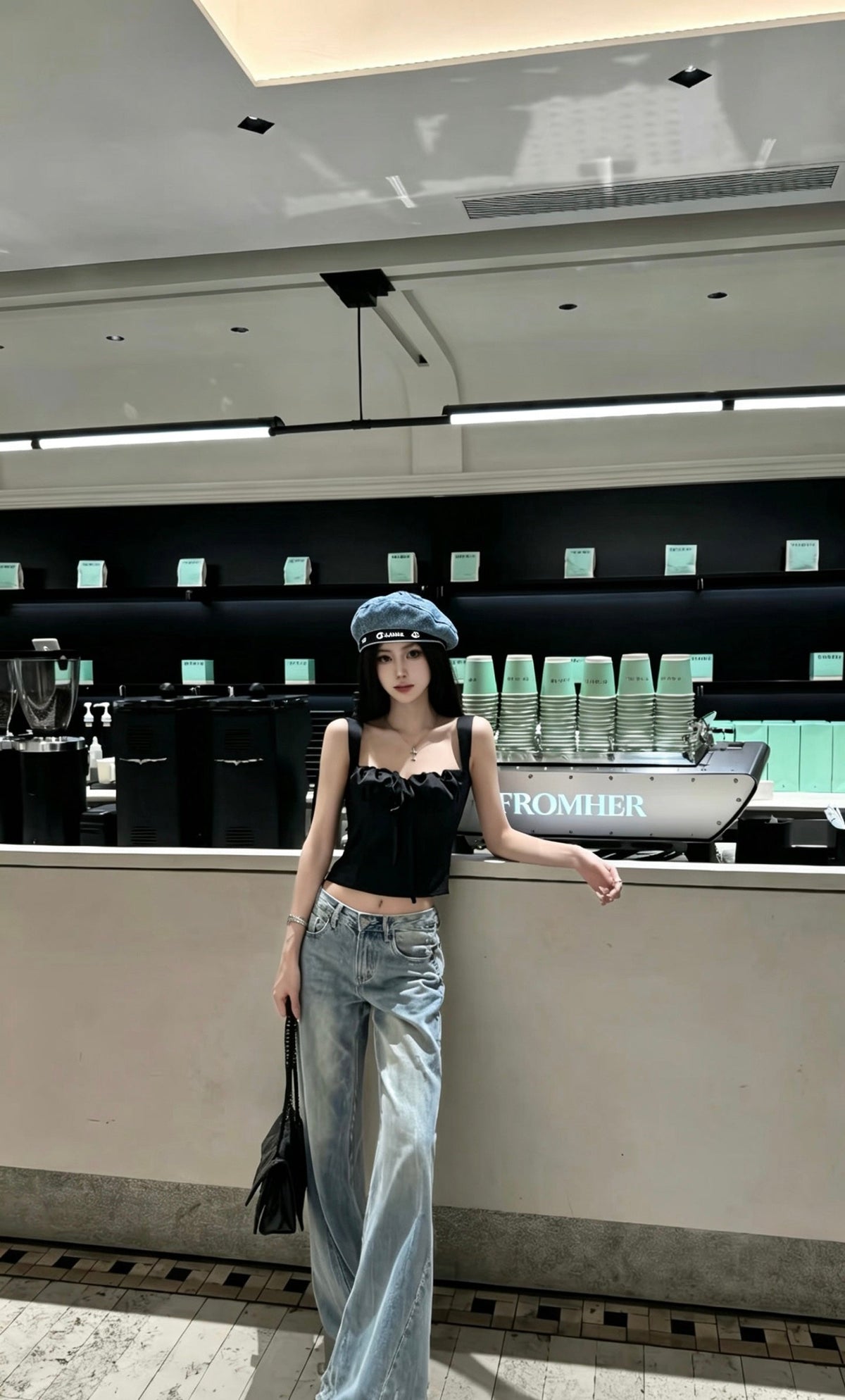 Chanel 2026 Denim Beret Hat 519515