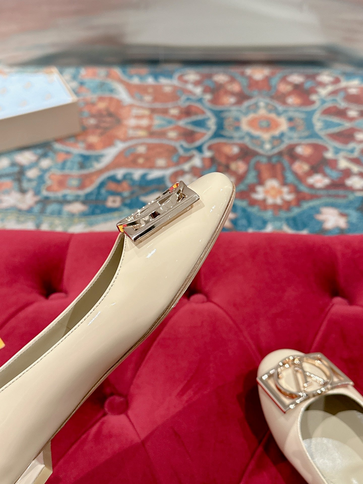 LV Shake Flat Ballerina Beige Lambskin