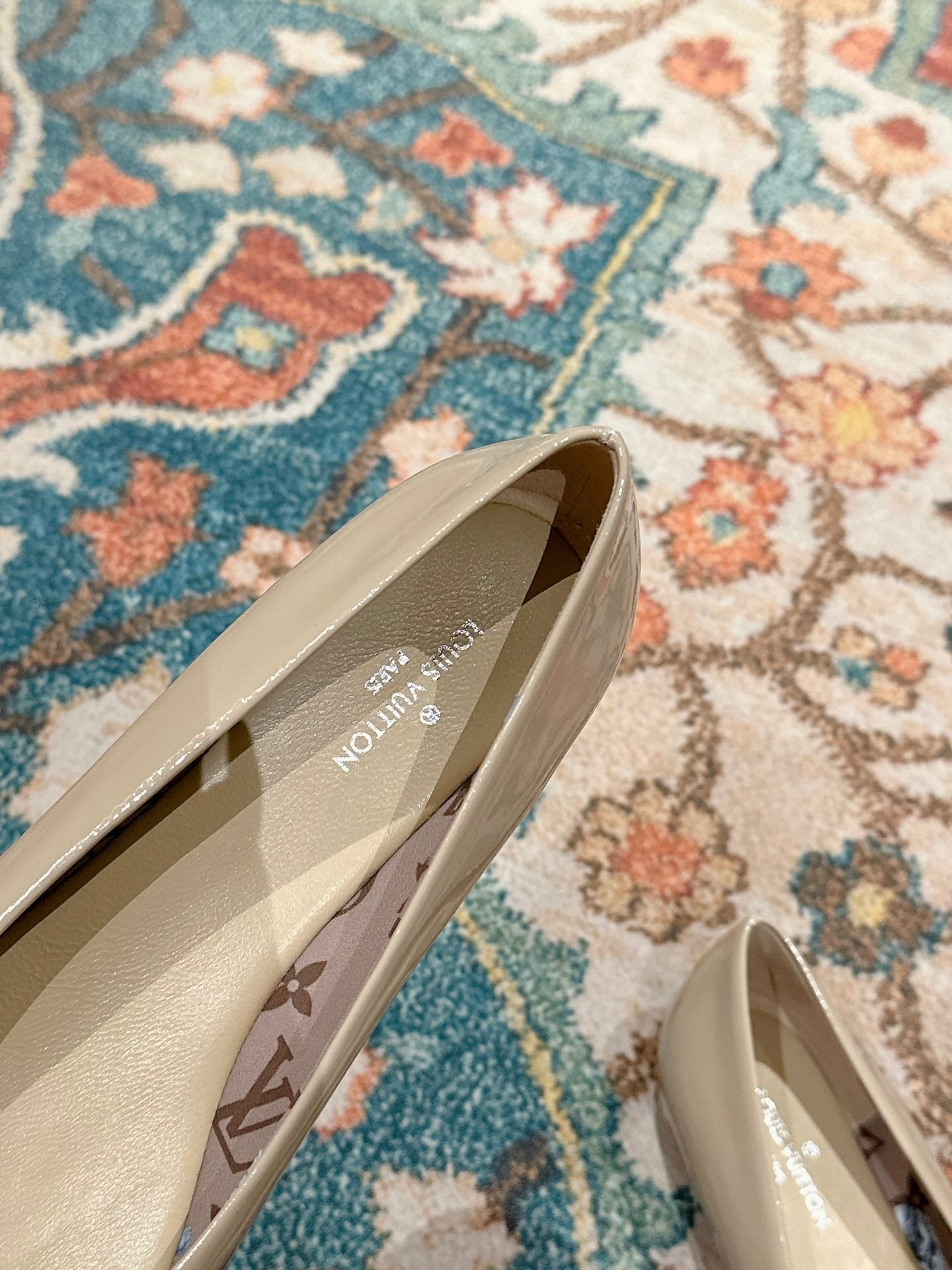 LV Popi Flat Ballerina Beige Cowhide
