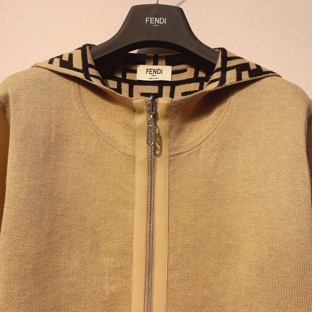 Fendi 25 Jacket Light Beige Wool 0016