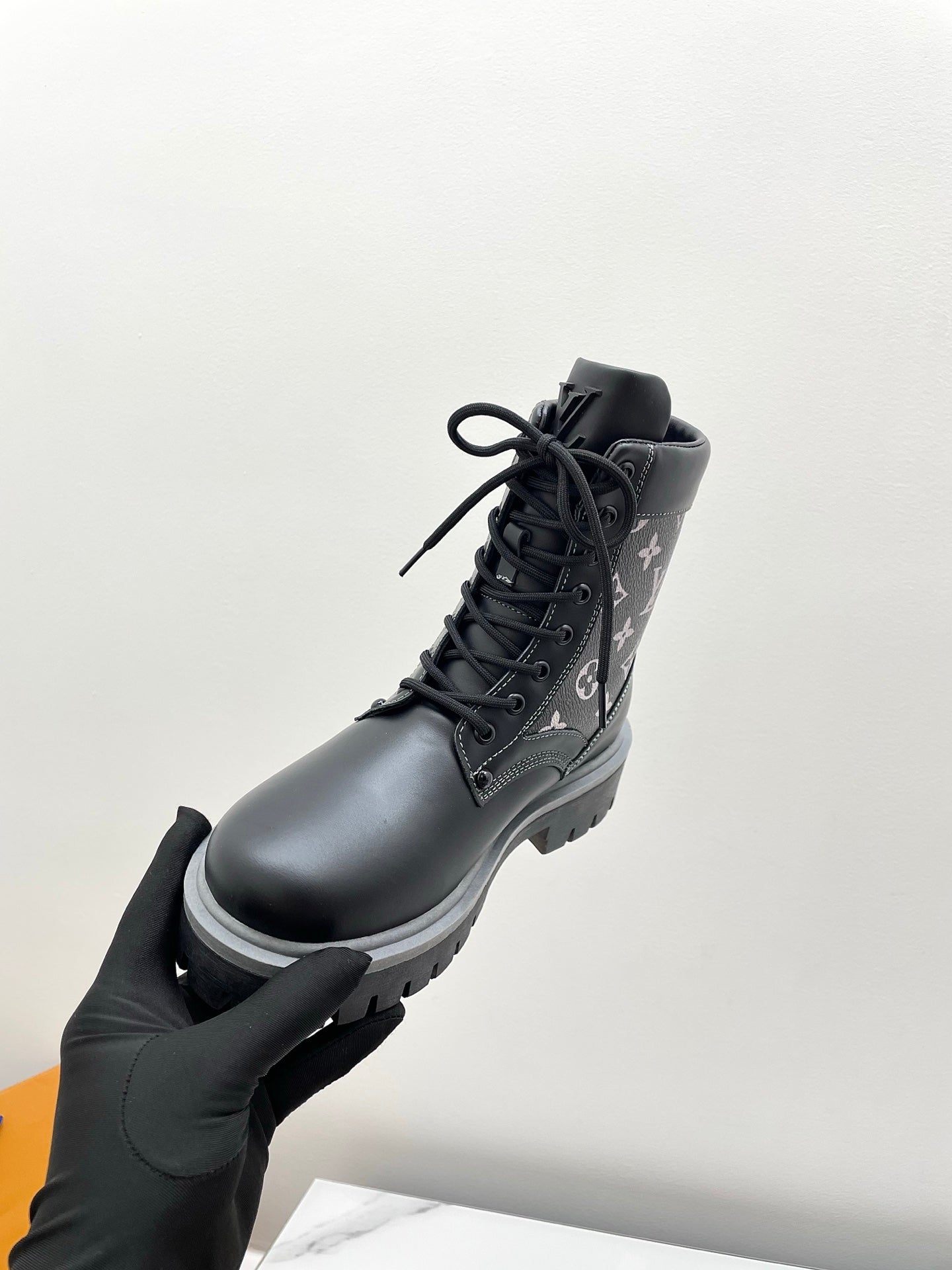 LV 25  Ankle Boots Black Monogram Cowhide 576224