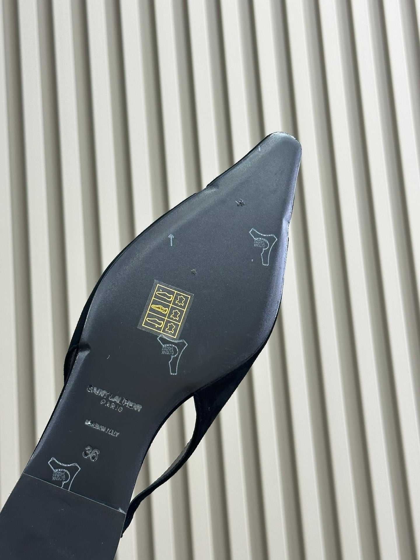 SL BABYLONE SLINGBACK FLAT BLACK SUEDE