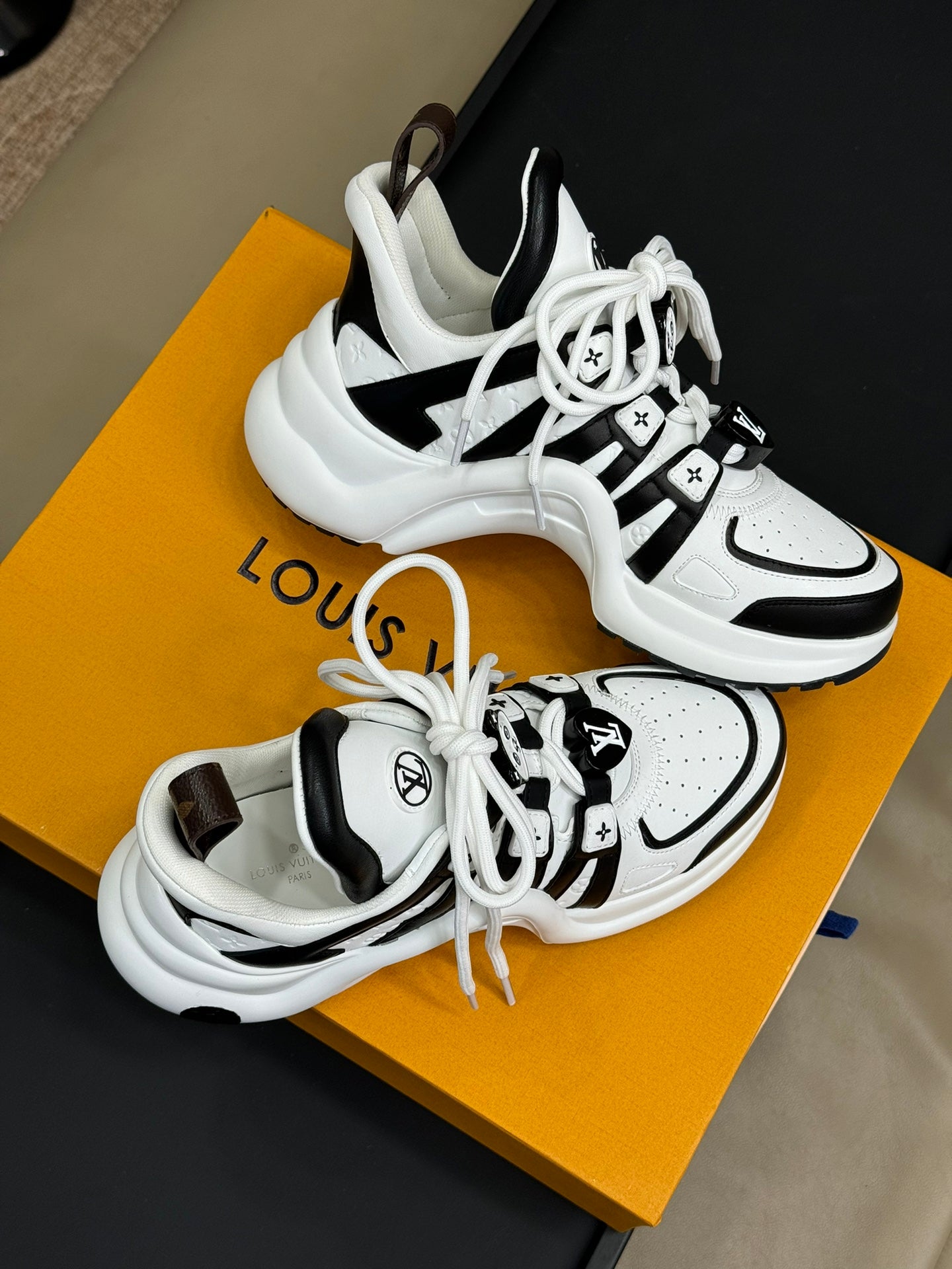 LV Archlight Sneaker White Mix Black Calfskin