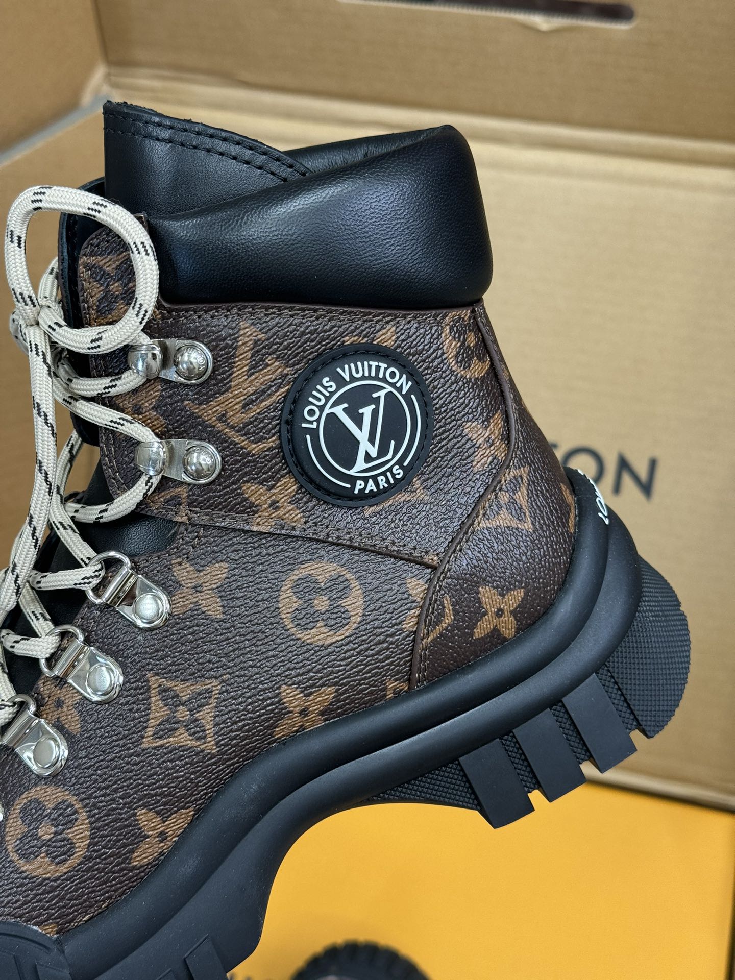 LV Ruby Flat Ranger Boots Dark Brown Calfskin