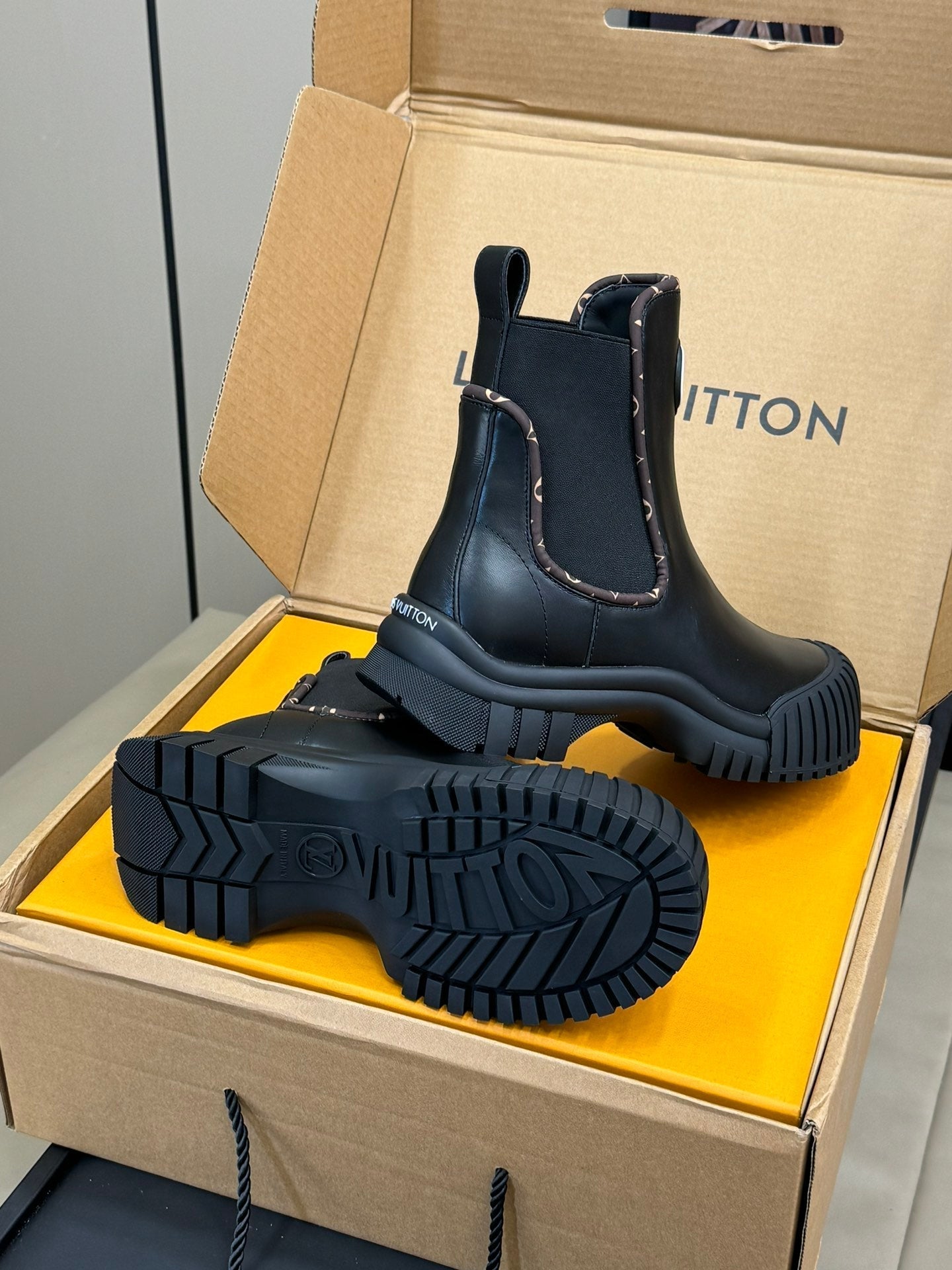 LV Ruby Flat Ankle Boot Black Calfskin