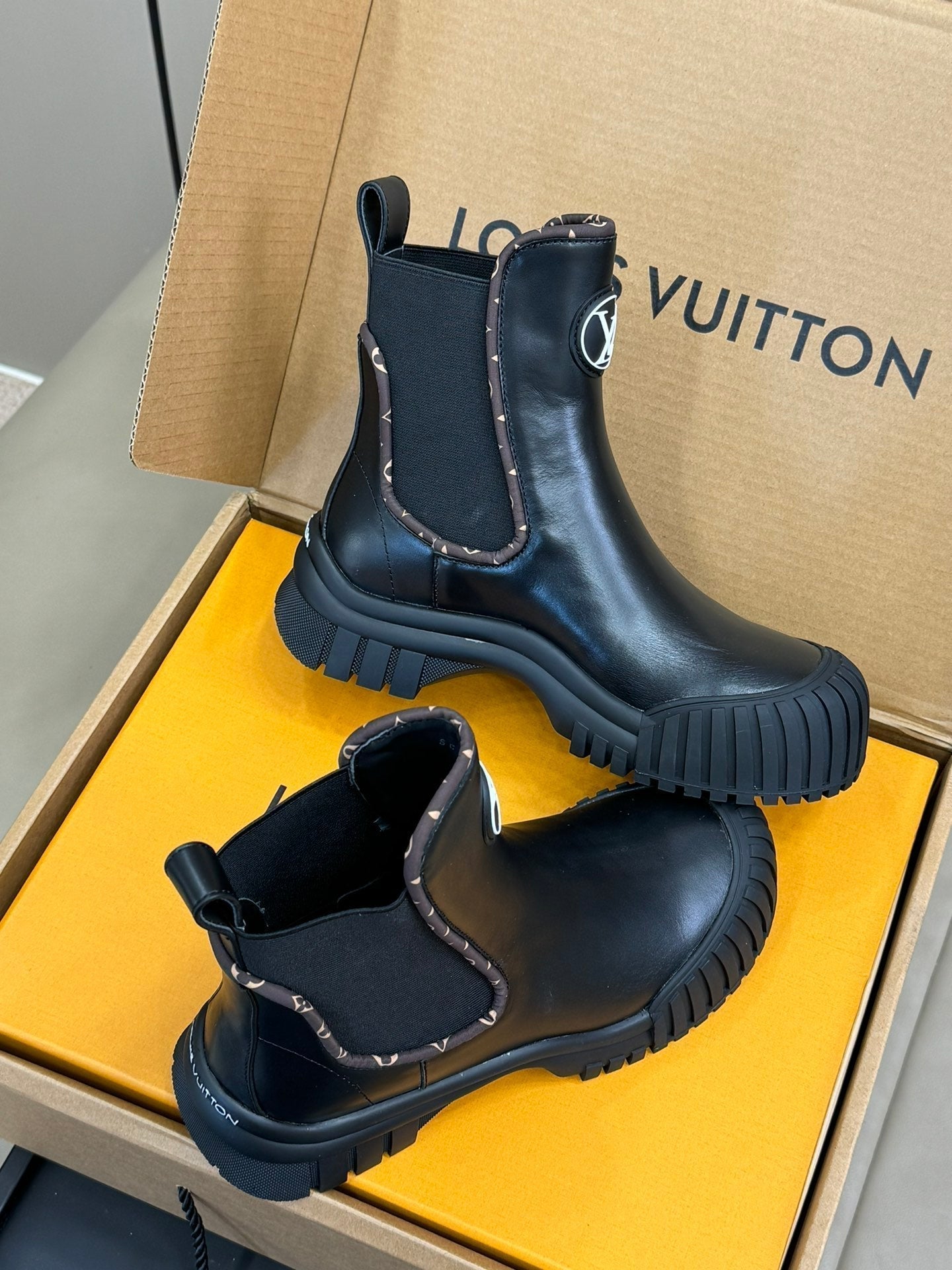 LV Ruby Flat Ankle Boot Black Calfskin