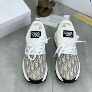CD B24 SNEAKER BEIGE AND WHITE FABRIC
