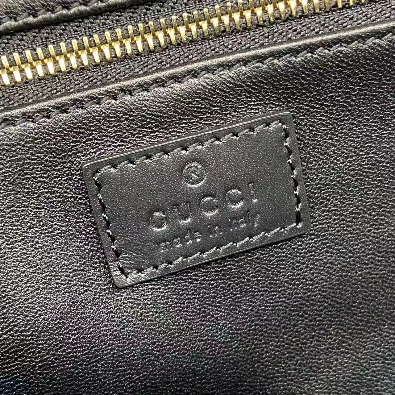 Gucci 25 Siena Bag Black Gold Leather 292363