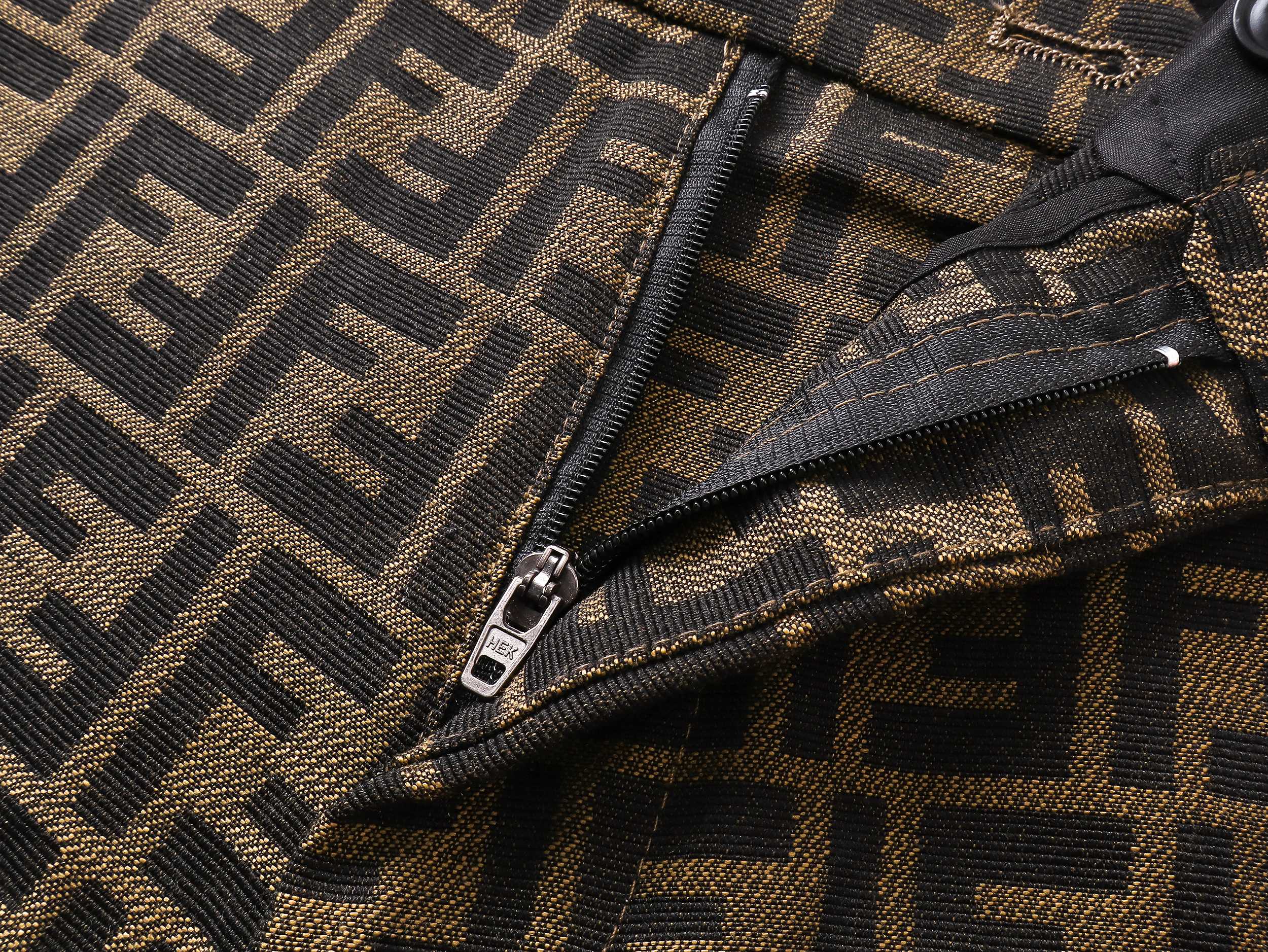 Fendi 2026 Men's Shorts Monogram Black Brown Jacquard Woven Fabric
