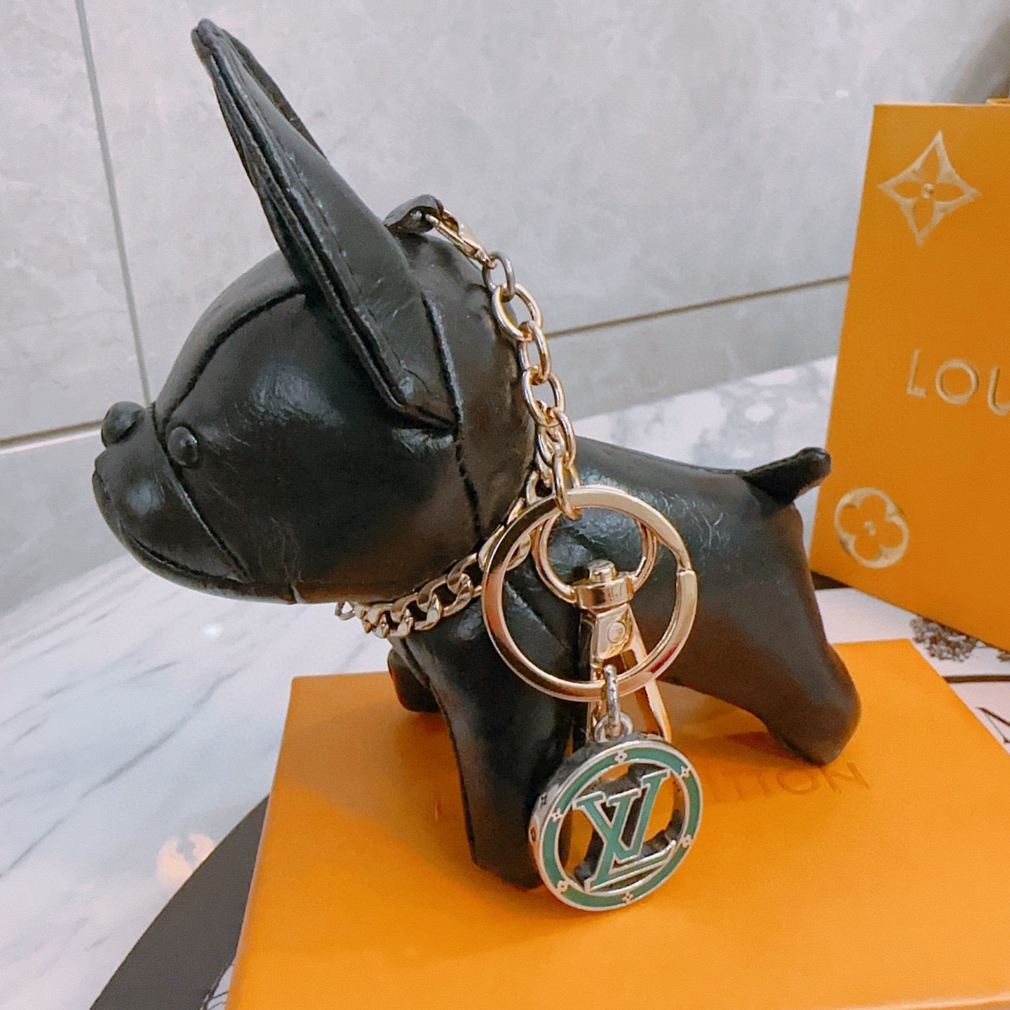 LV Black Dog Charm