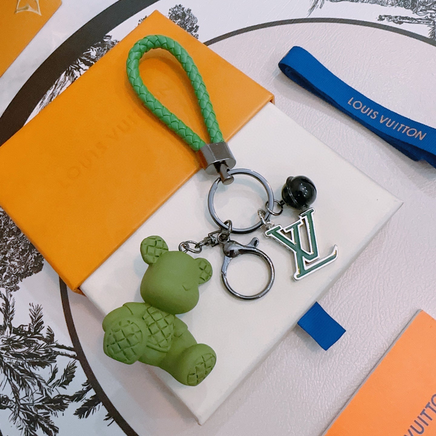 LV Green Bear Charm