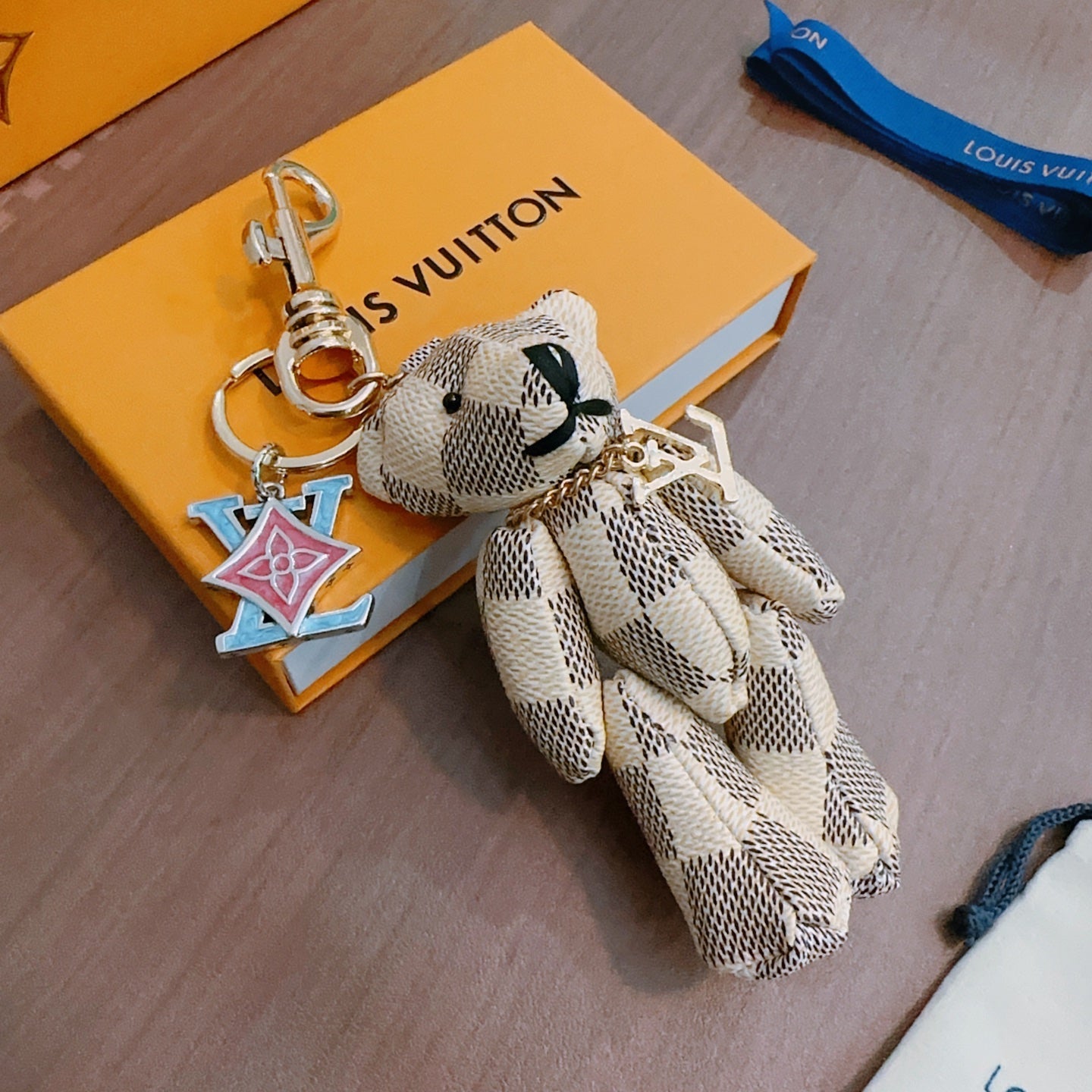 LV Teddy Bear Charm