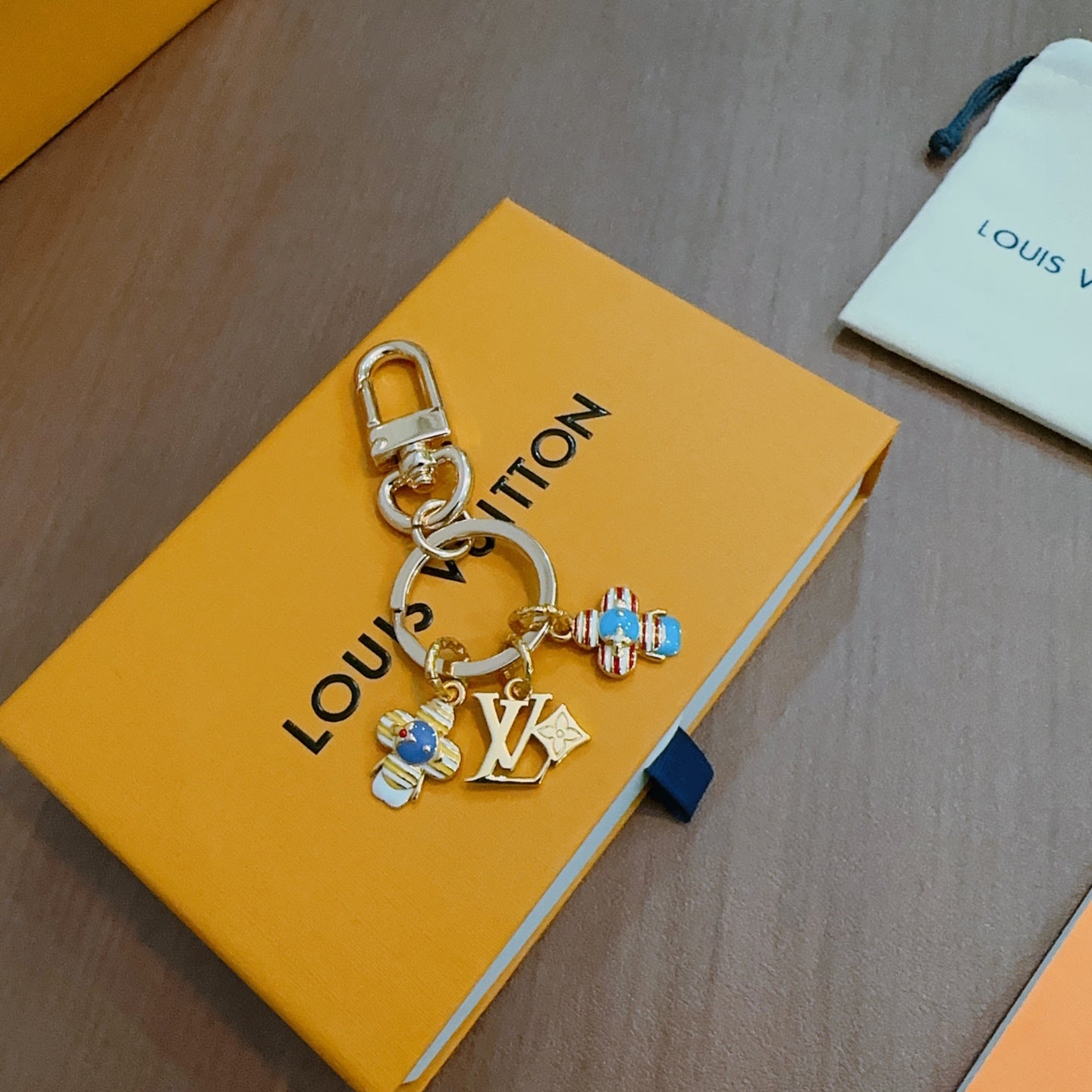 LV Enamel Flower Charm