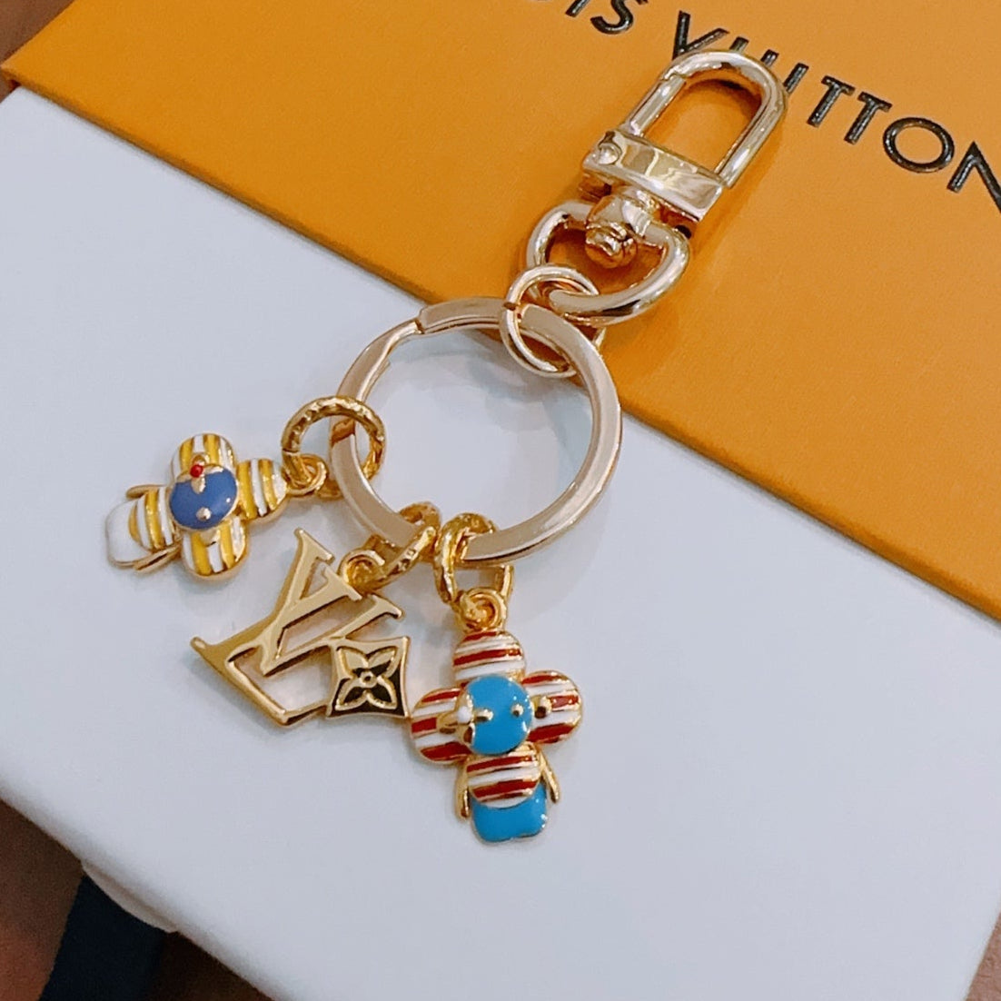 LV Enamel Flower Charm