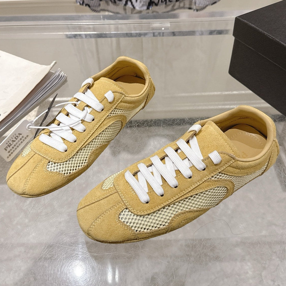 Prada 2026 Montecarlo Re-Edition Sneakers Mesh Suede 148099