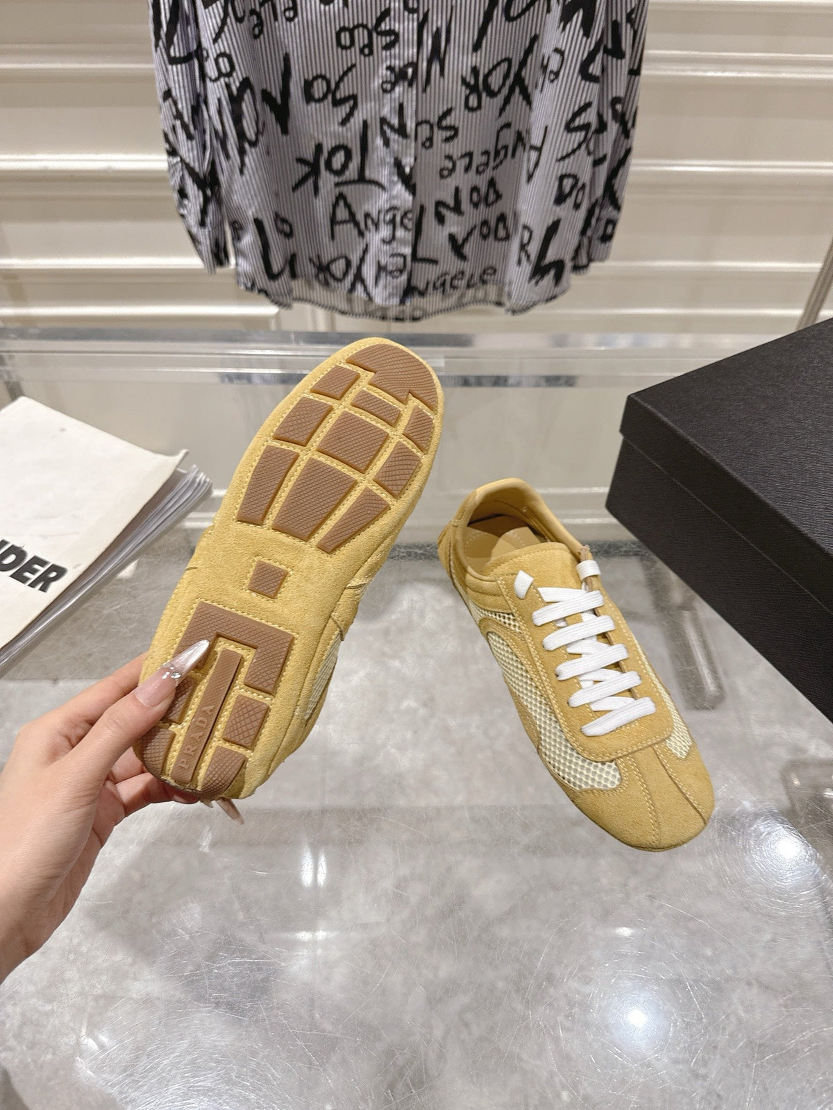 Prada 2026 Montecarlo Re-Edition Sneakers Mesh Suede 148099