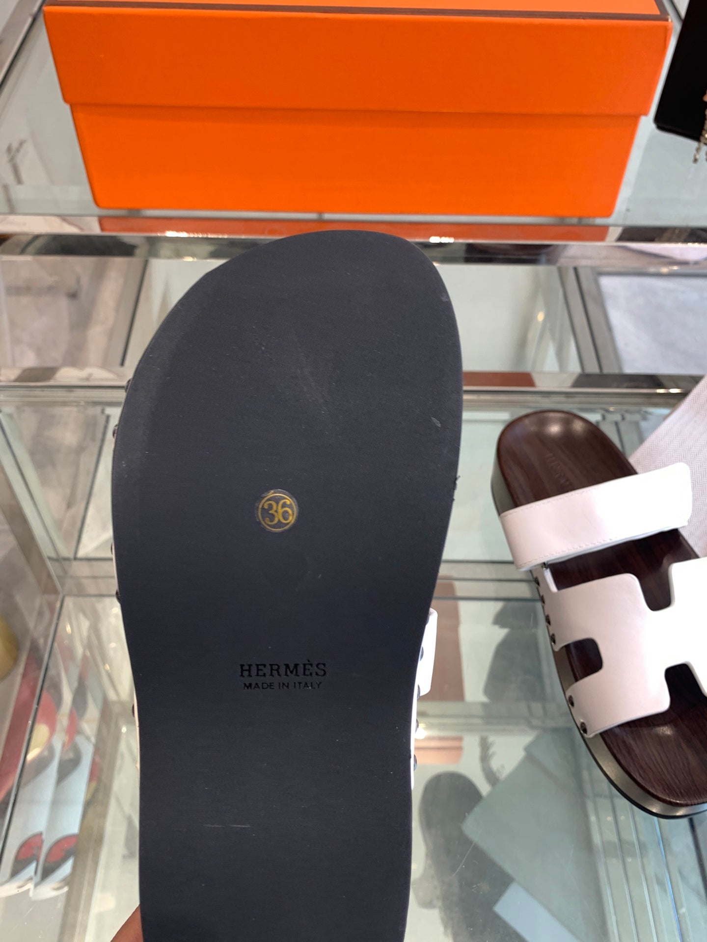 HM 25 Kos Clog Sandals White Cowhide 292049