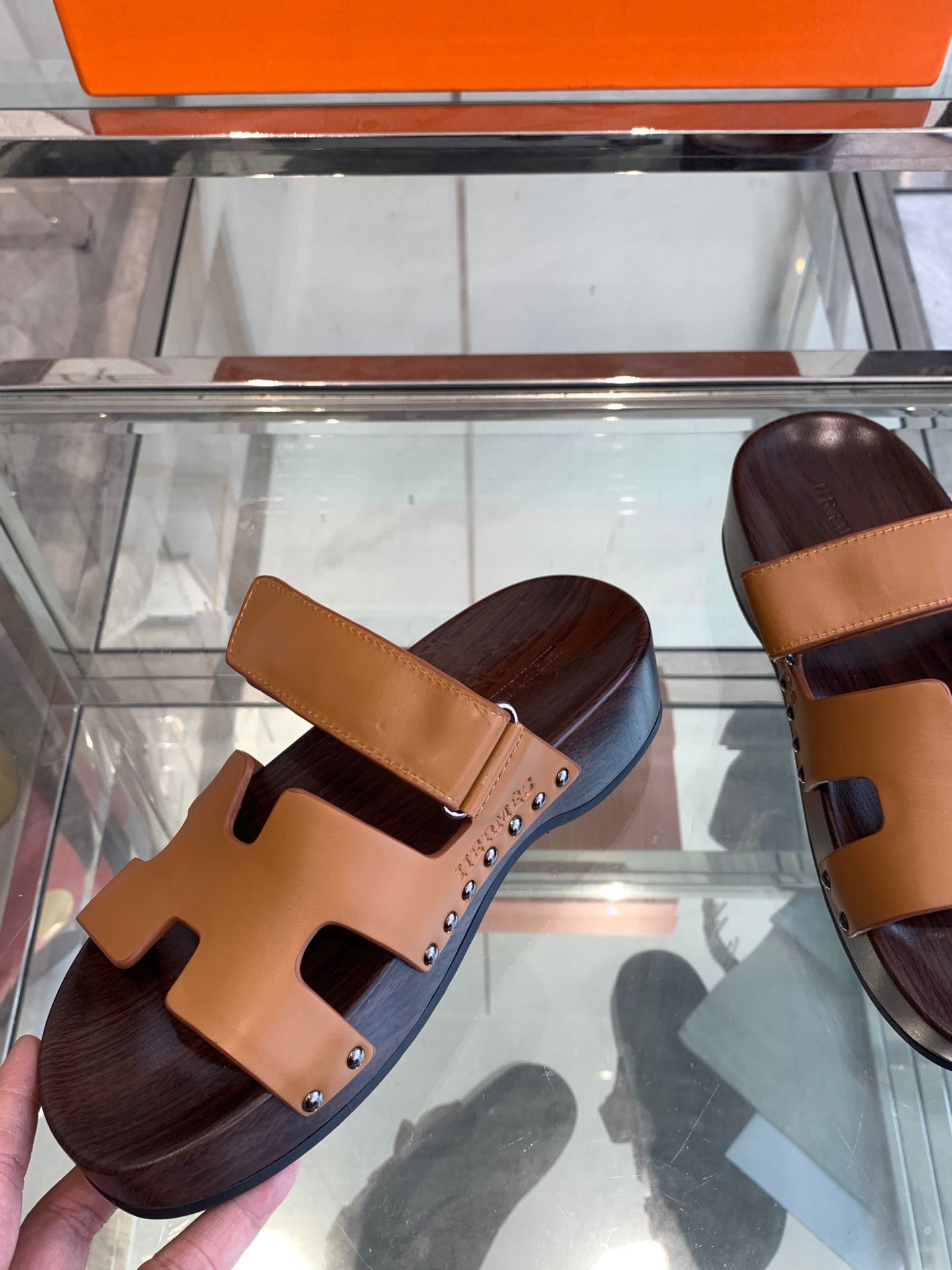 HM 25 Kos Clog Sandals Brown Cowhide 292050