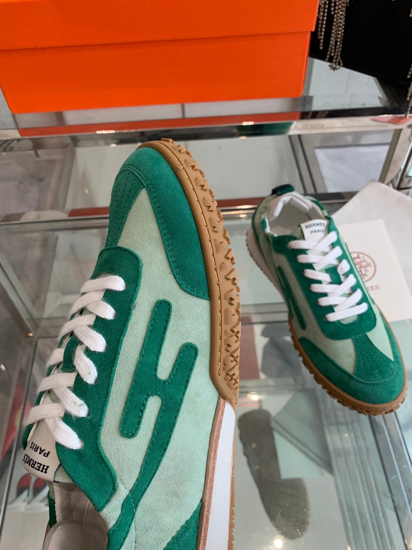 HM Jet Sneaker Green Suede 292278