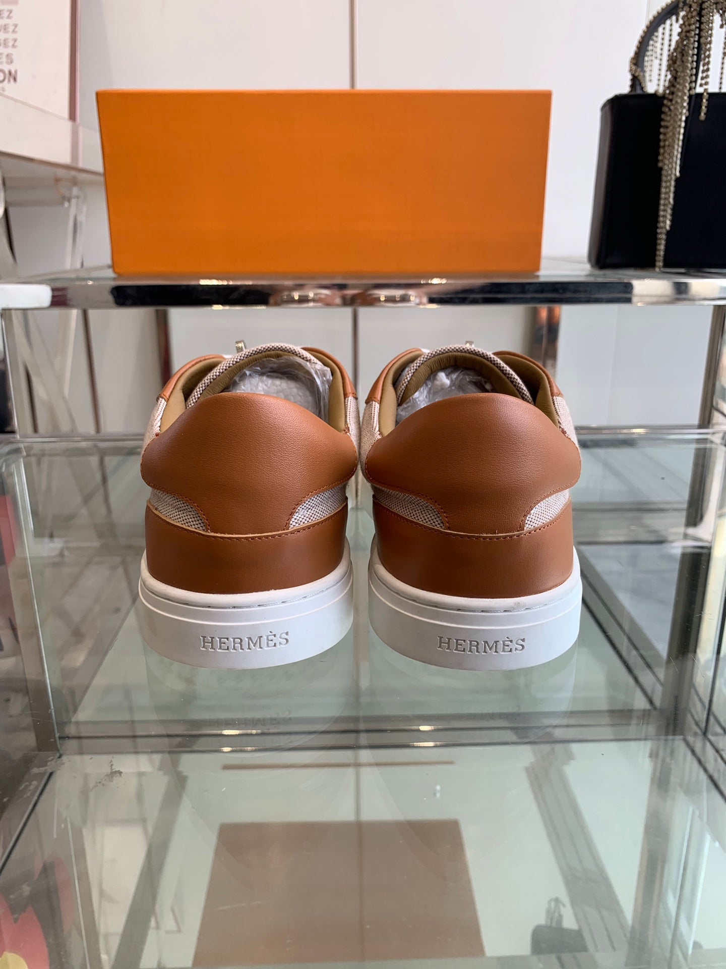 HM Day Sneaker Brown Canvas Calfskin 291815