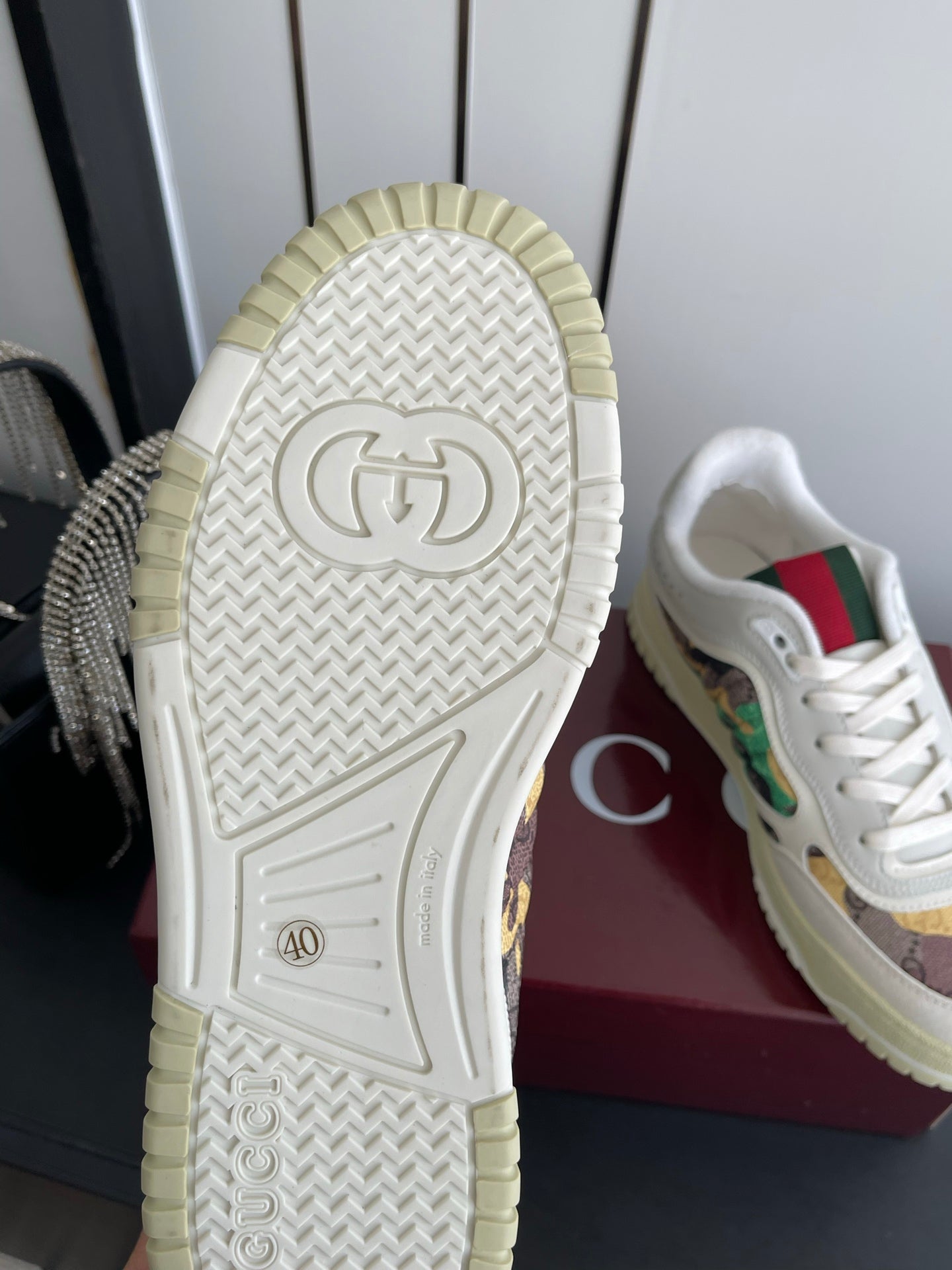 GG 26 Couple Sneakers White Multicolor Cowhide 631676