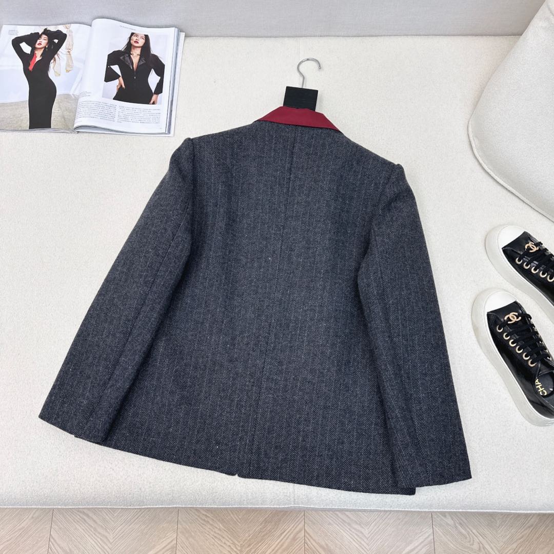 Gucci Patchwork Suit Jacket Encora Red Cotton