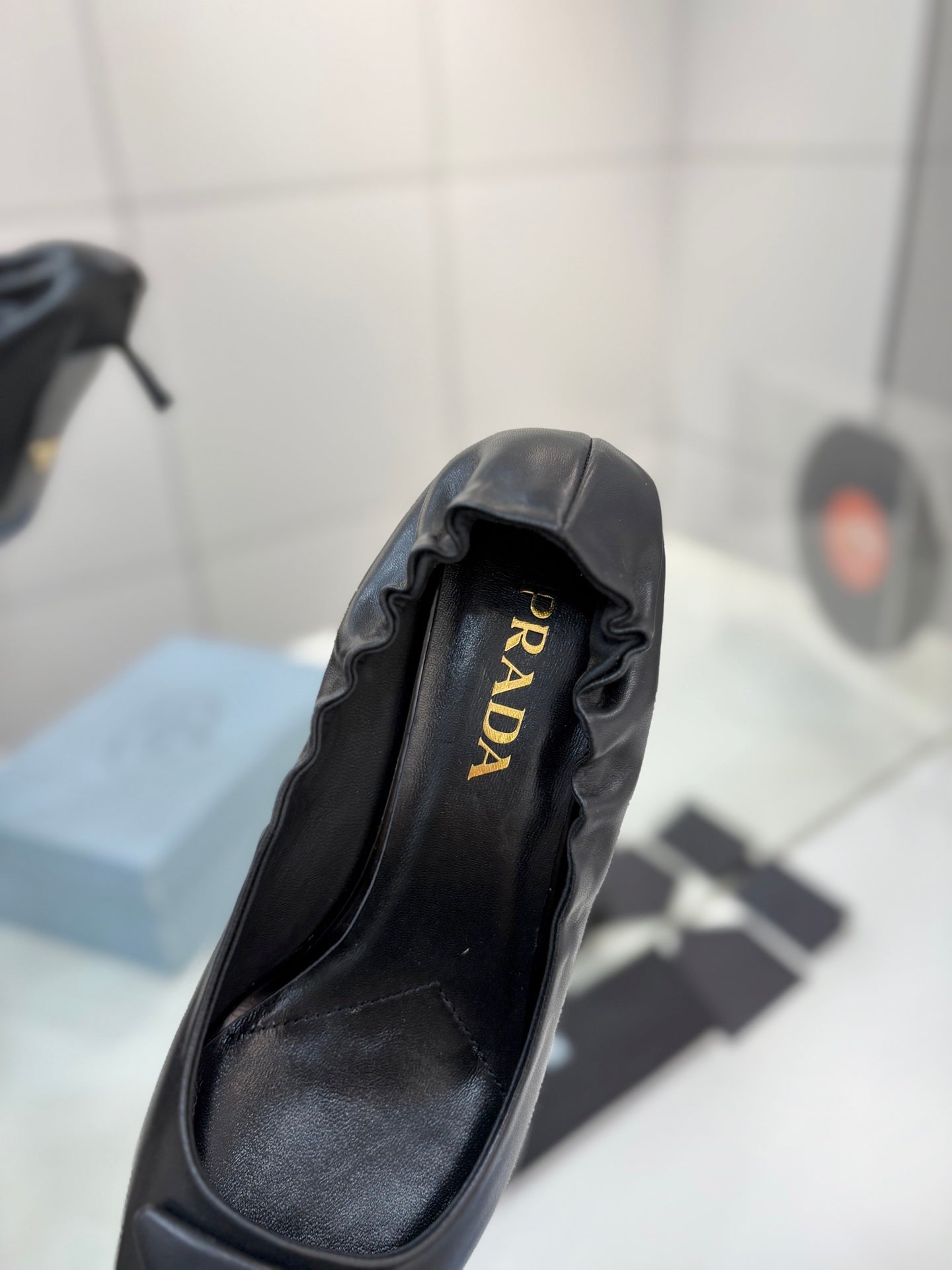 PRA 26S Pointed Toe High Heels 55 Black Cowhide 627135